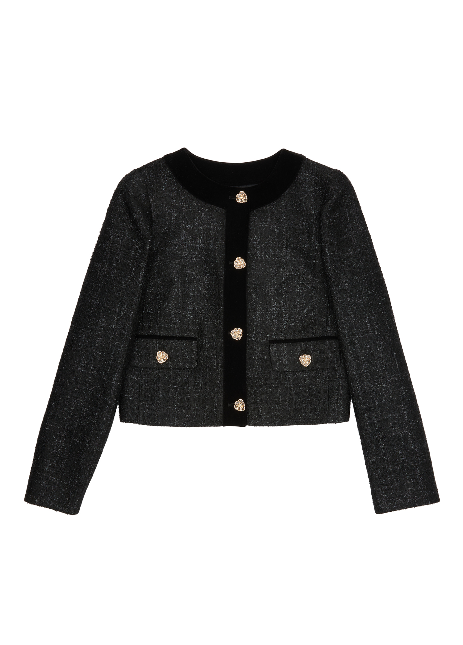 シェリエGlitter tweed jacket Black美品 Glitter tweed jacket – shéller / シェリエ