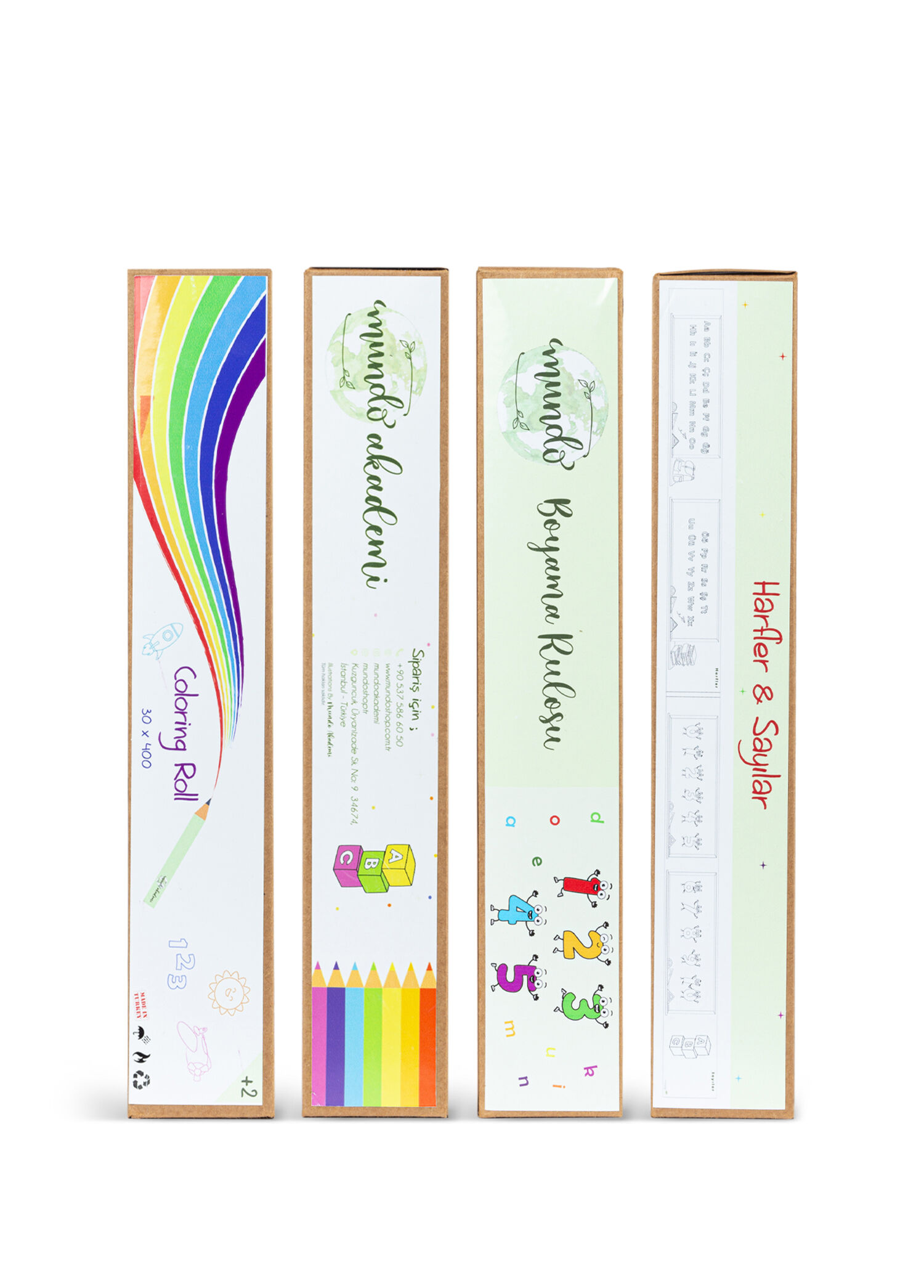 Coloring Roll Harfler ve Sayılar Boyama Seti