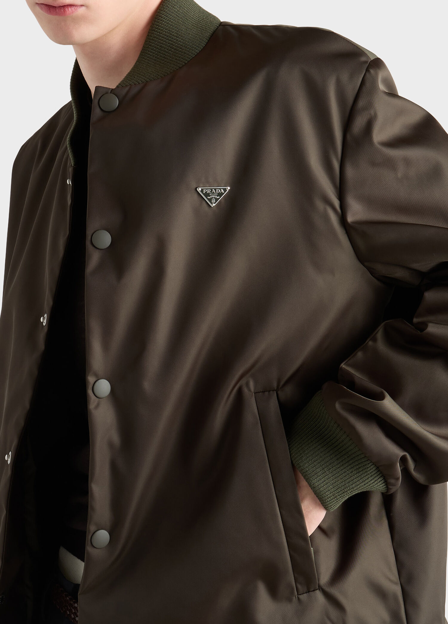 Prada Yeşil Erkek Yeşil Re-Nylon Bomber Erkek Ceket 1885627 | Beymen