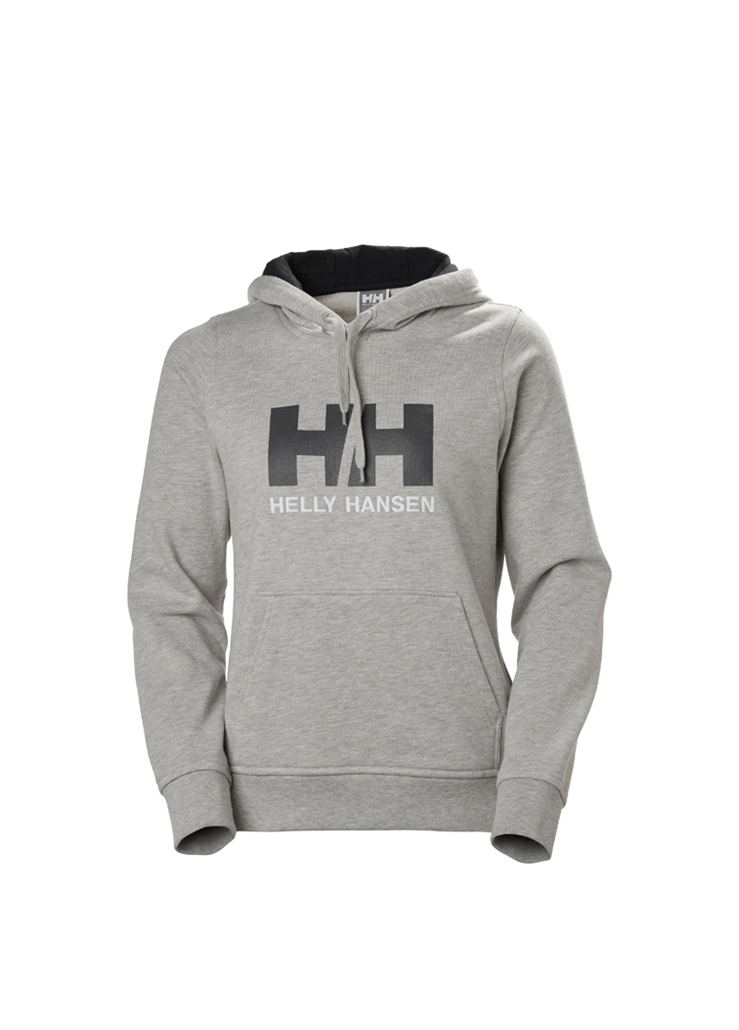 W Logo Gri Kadın Hoodie