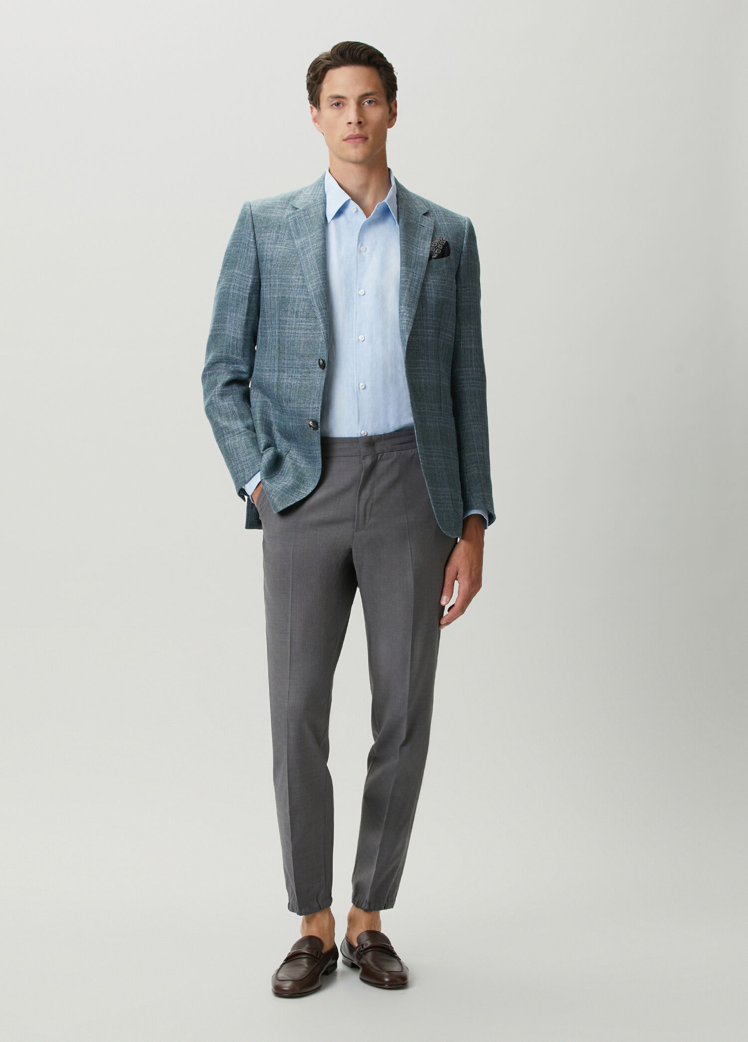 Koyu Gri Formal Yün Pantolon