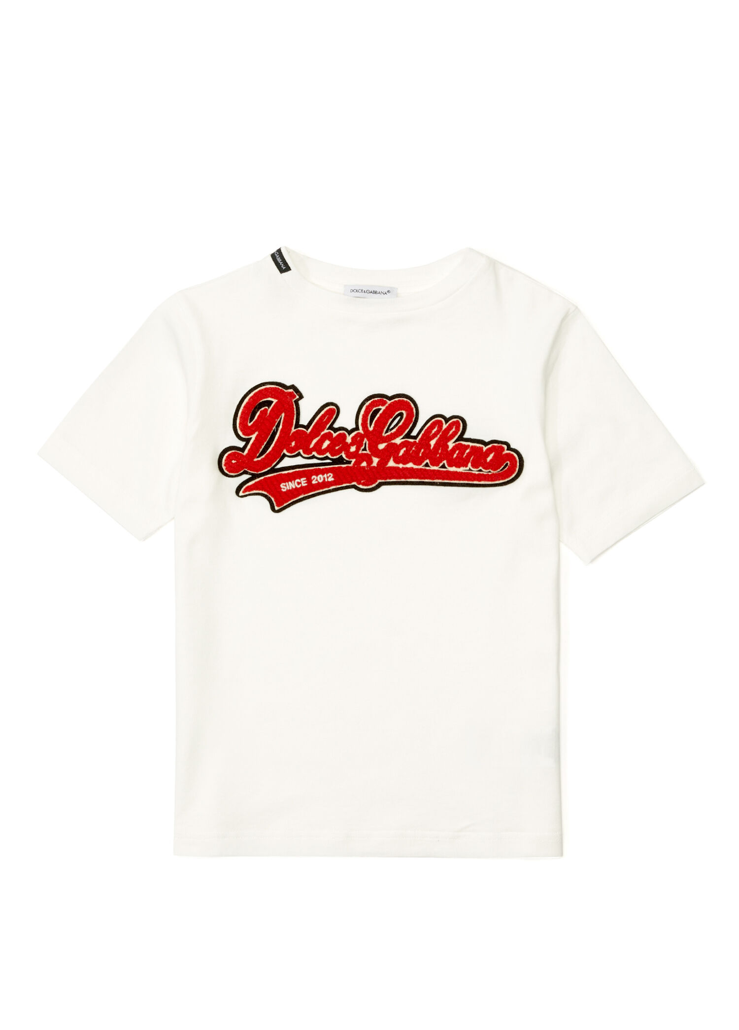 Beyaz Logo Nakışlı Erkek Çocuk T-shirt