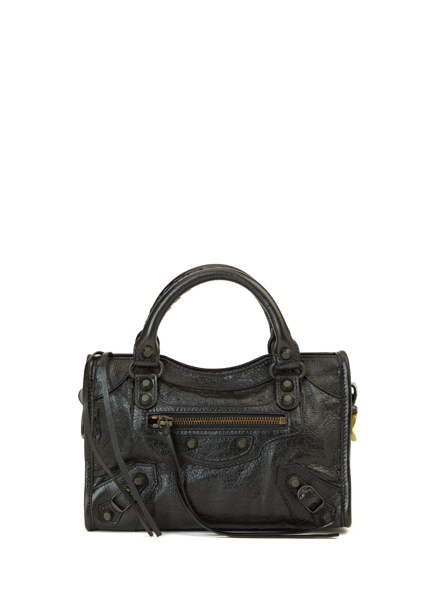 Balenciaga Siyah Kadın Le City Mini Siyah Kadın Deri Çanta 1659785