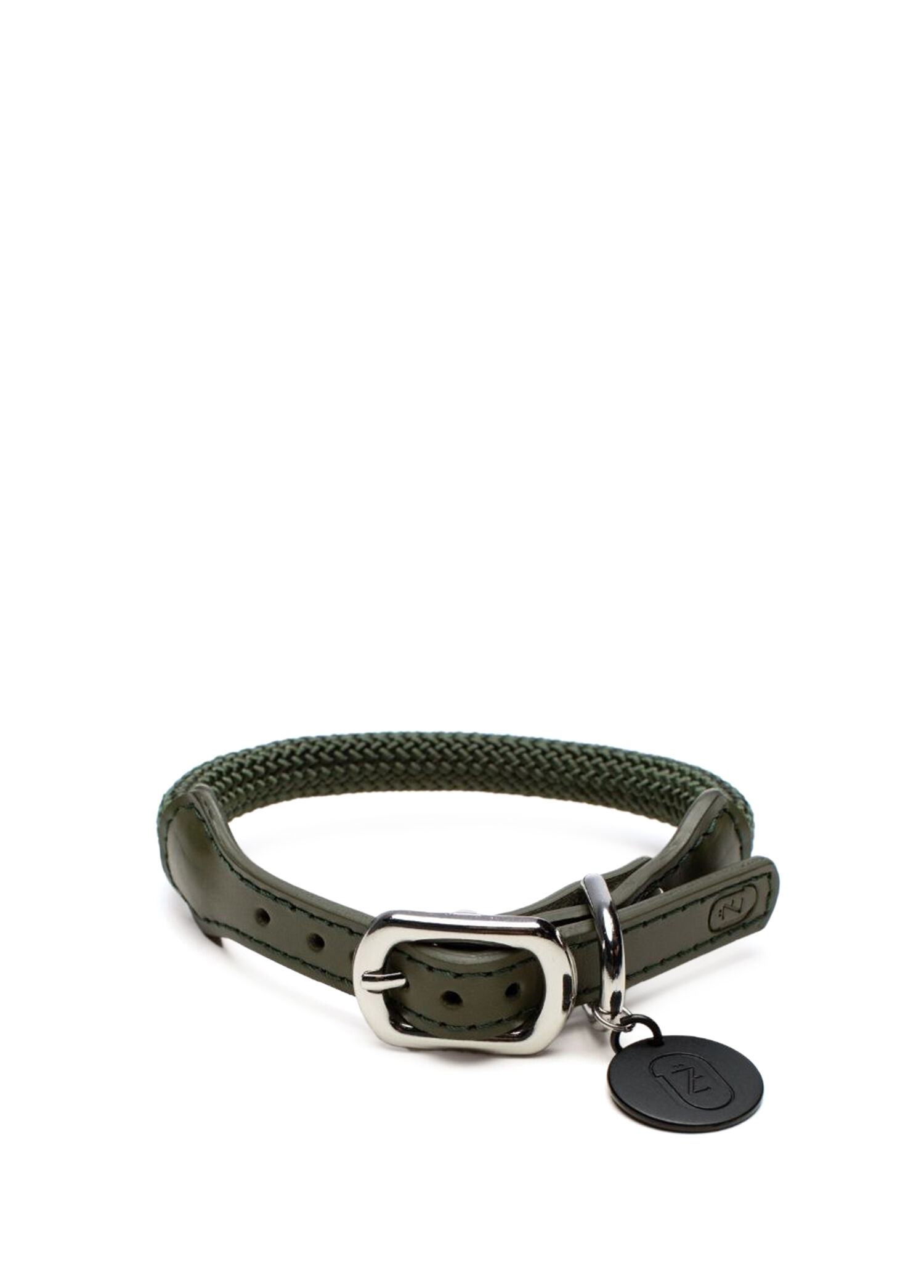 Haki Paracord Deri Köpek Boyun Tasması