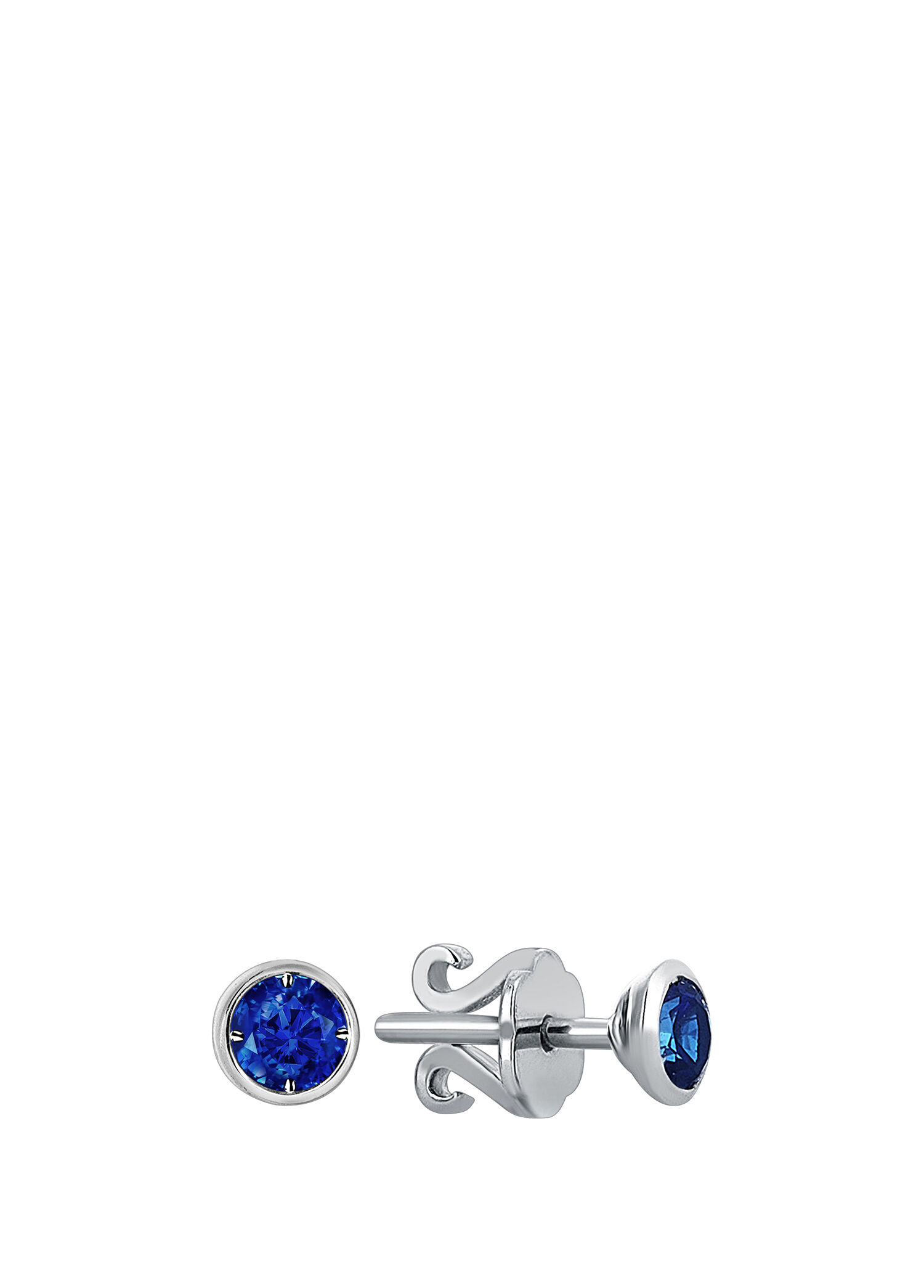 Petites Safir Mini Yuvarlak Kadın Altın Küpe