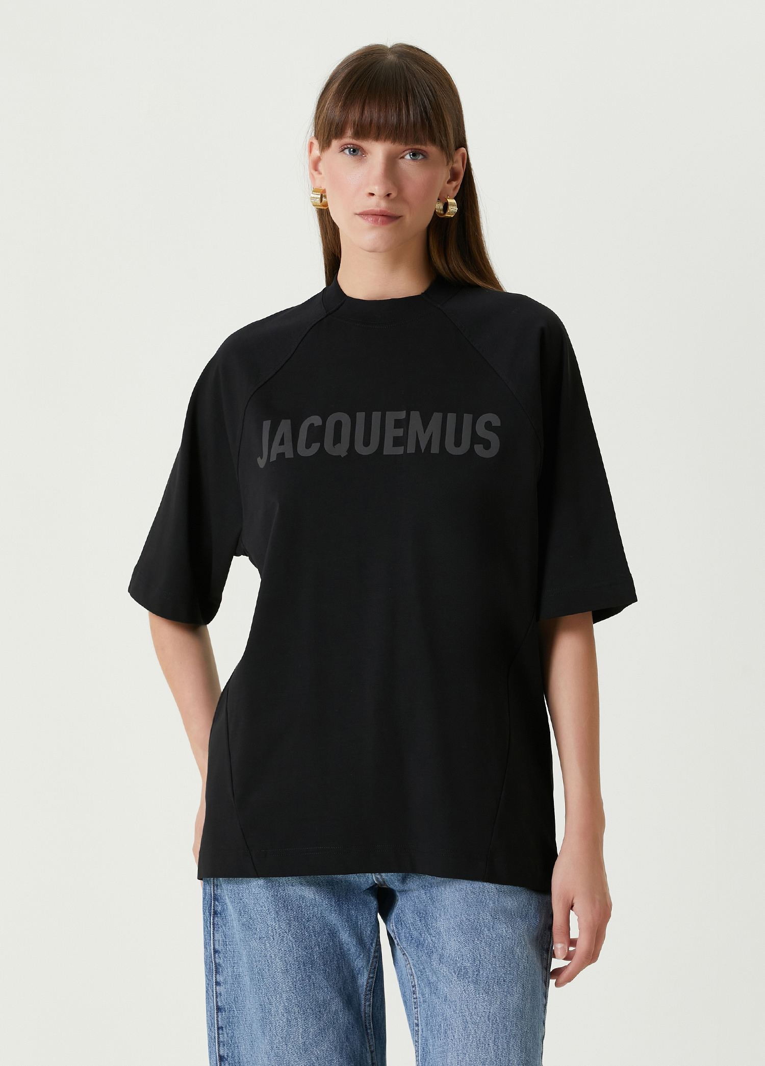 【送料込】JACQUEMUS_ブラック Le t-shirt Typo Tシャツ Jacquemus - Typo Black T-Shirt
