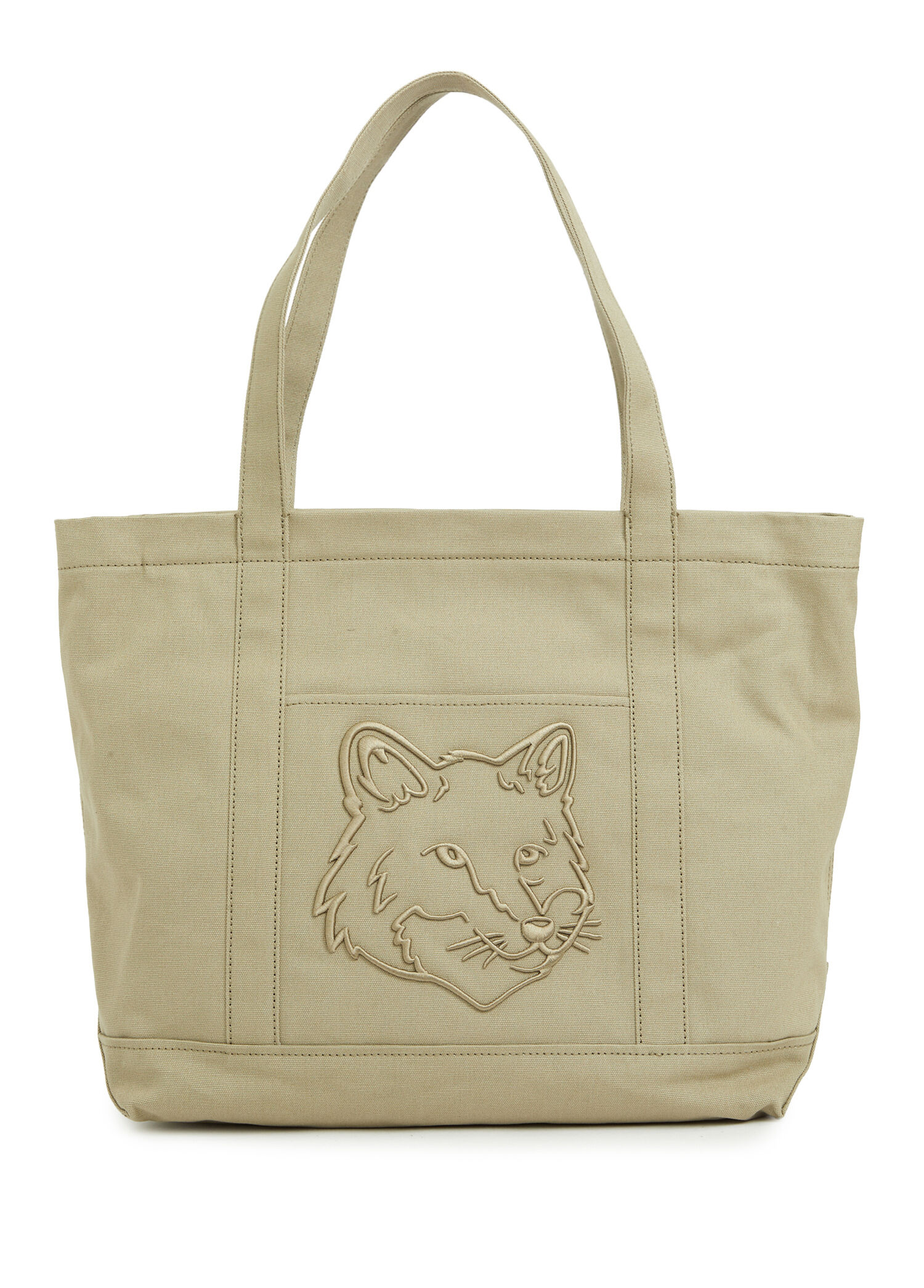 Fox Head Su Yeşili Kadın Kanvas Alışveriş Çantası