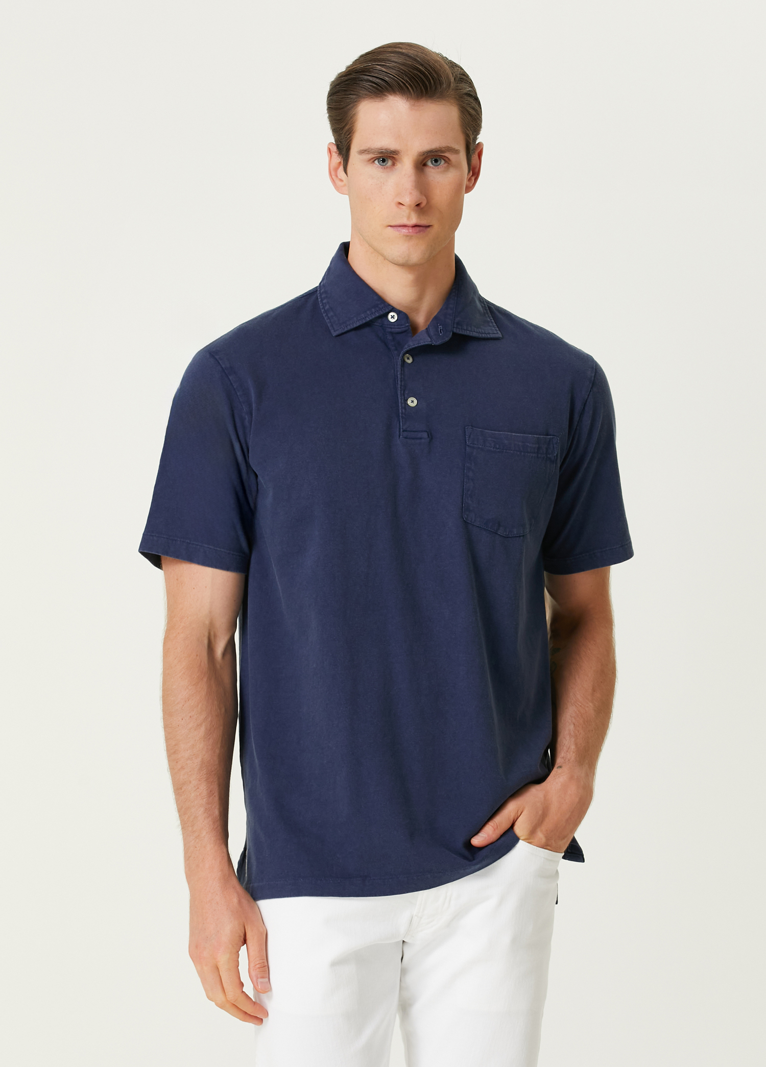 Lacivert Polo Yaka T-shirt