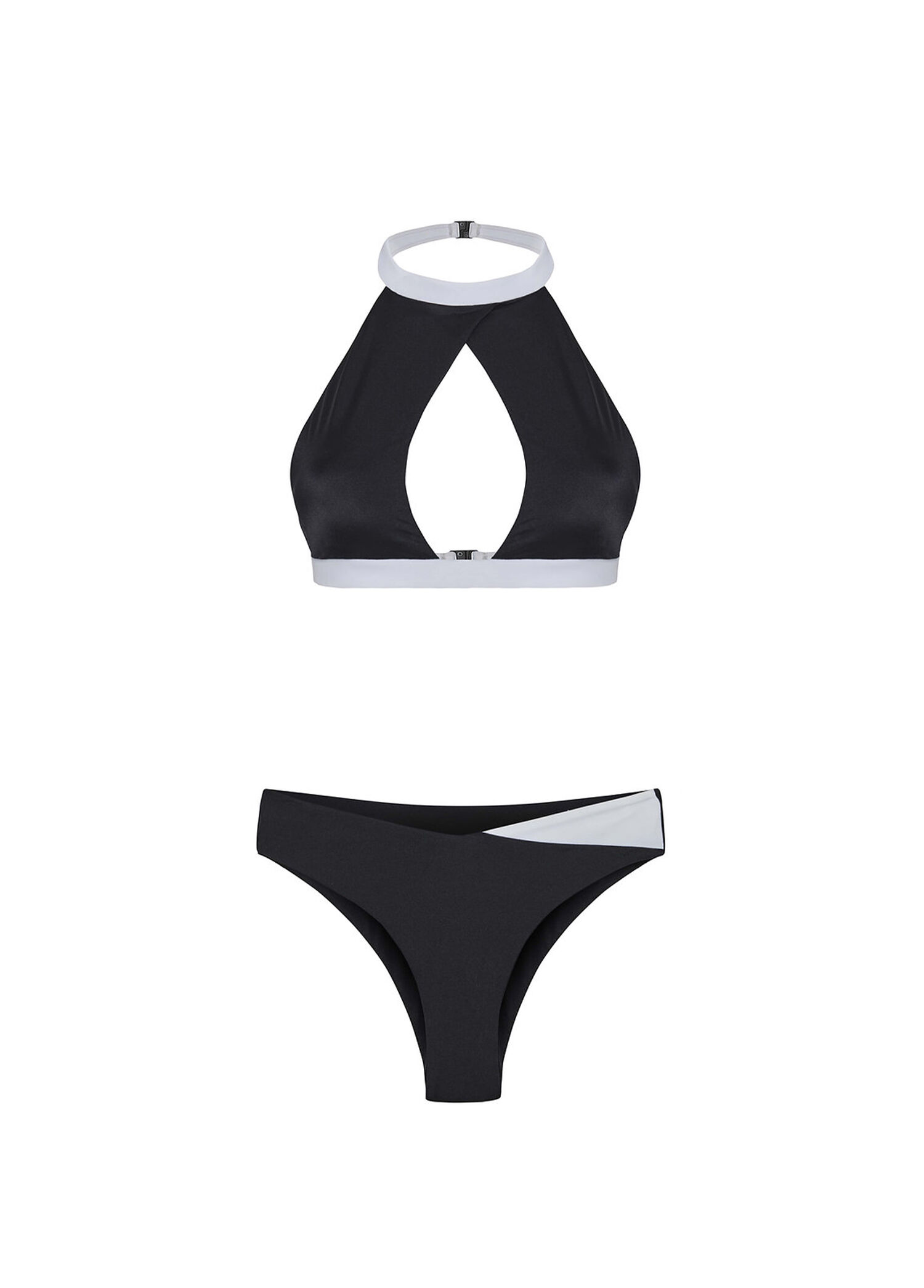 Yve Siyah Halter Yaka Kadın Bikini Takımı