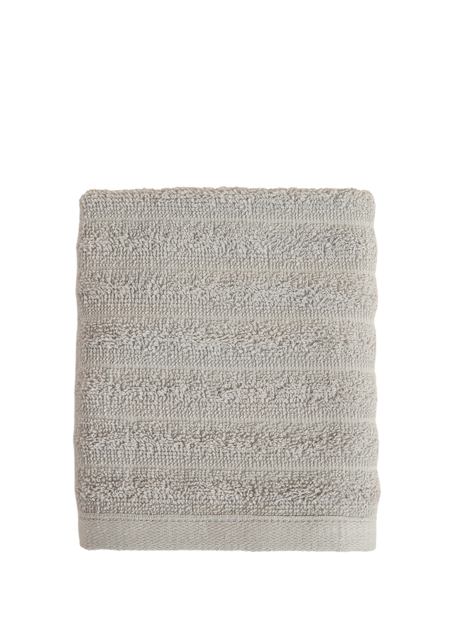 Waved Gri %100 Pamuk El Havlusu 30 x 40 cm
