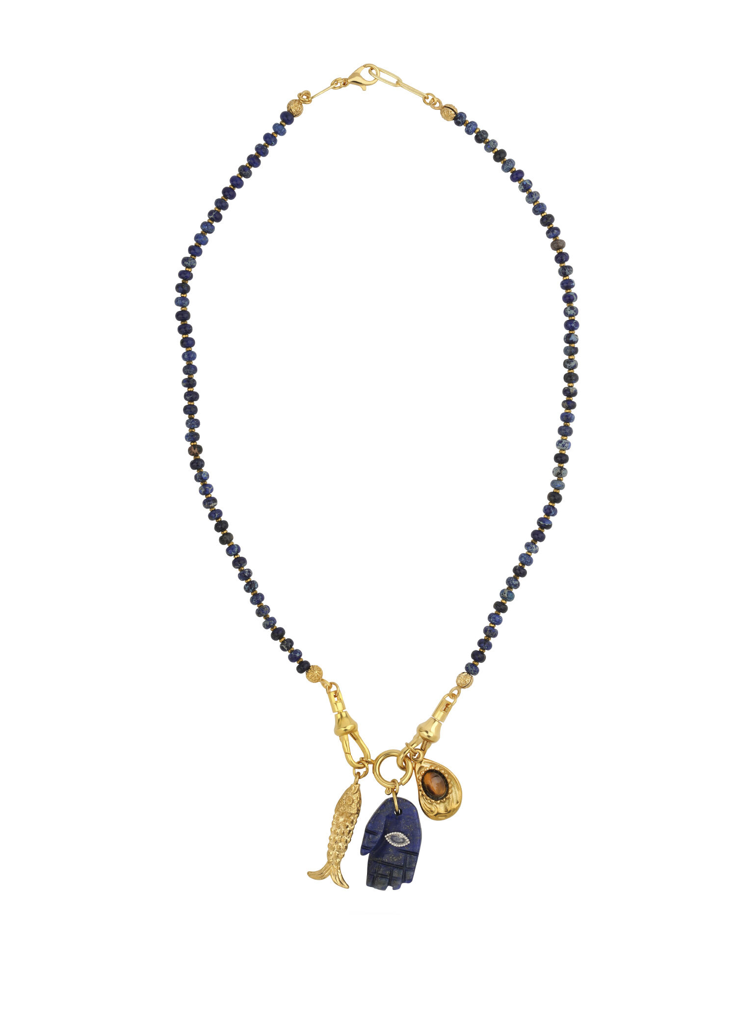 Fortune Lapis Hamsa Charm Kadın Kolye