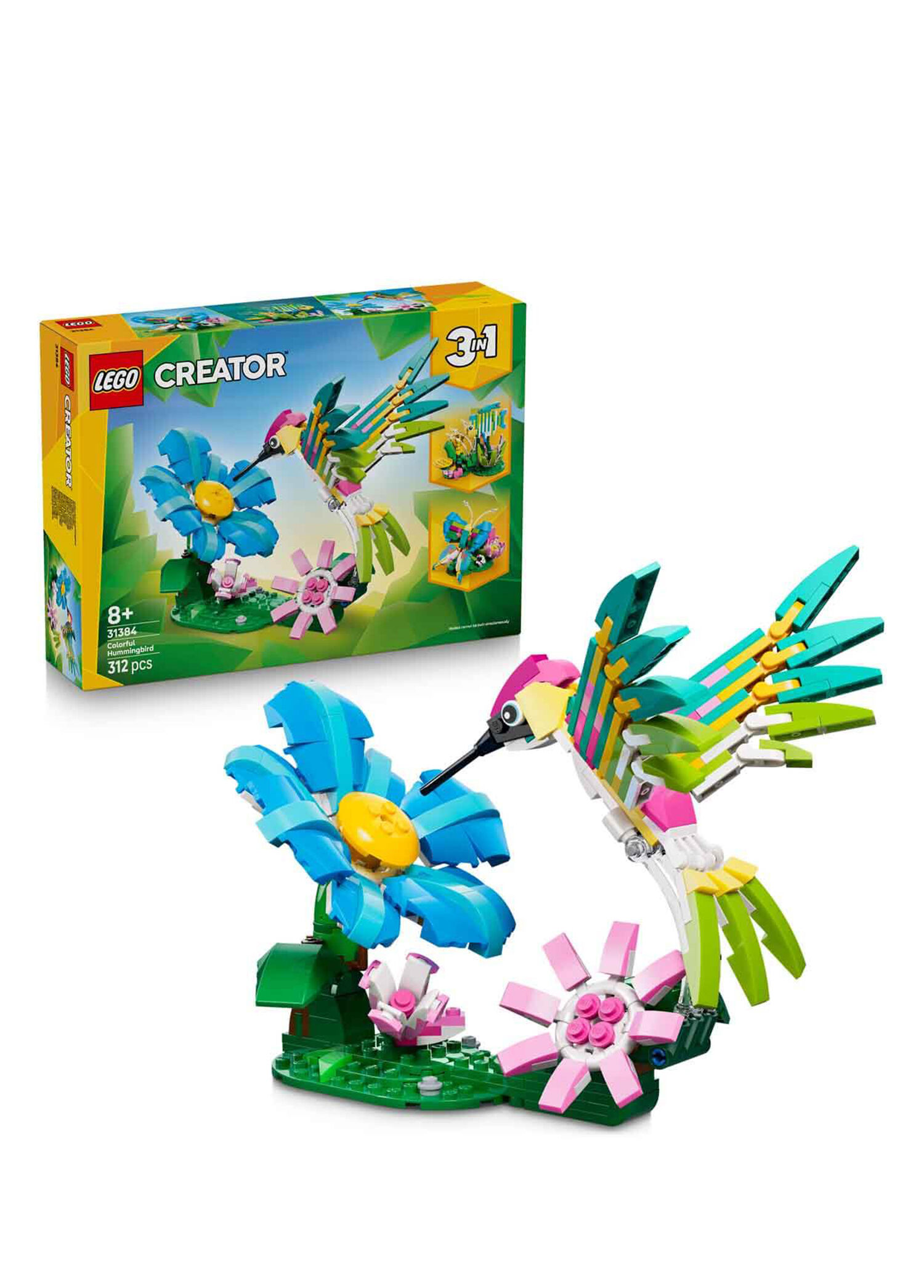 Creator 3’ü 1 Arada Vahşi Hayvanlar: Renkli Sinek Kuşu 312 Parça 8+ Yaş Yapı Oyuncağı 31384