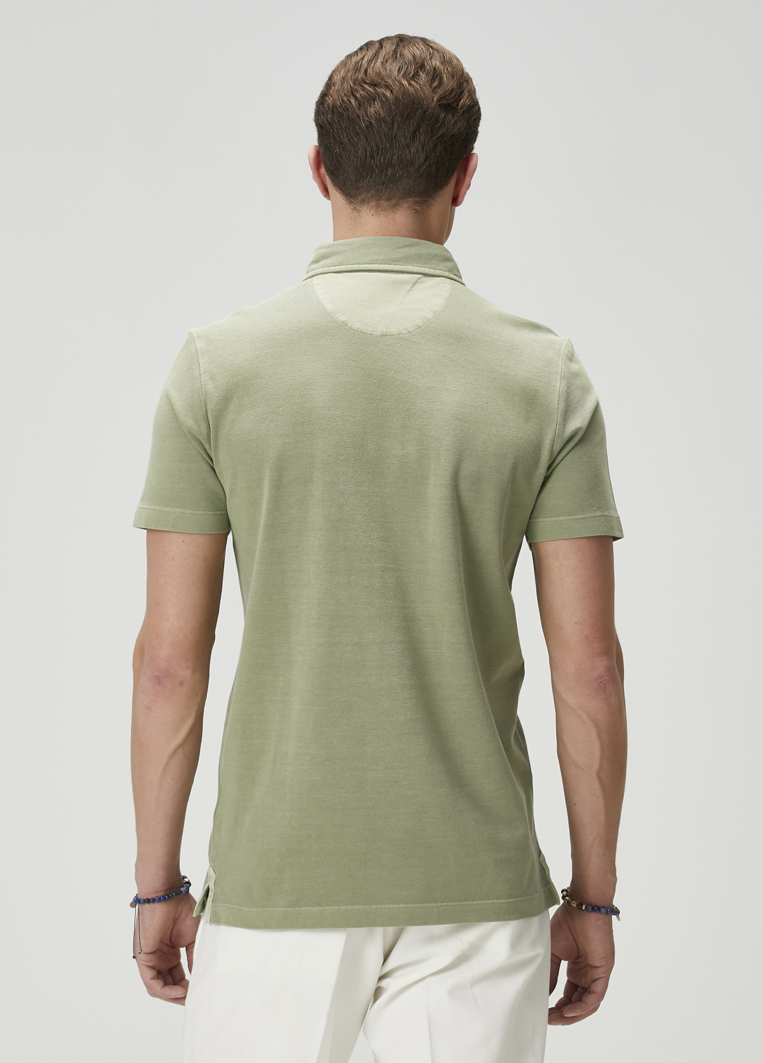 Comfort Fit Açık Haki Polo Yaka T-shirt_3