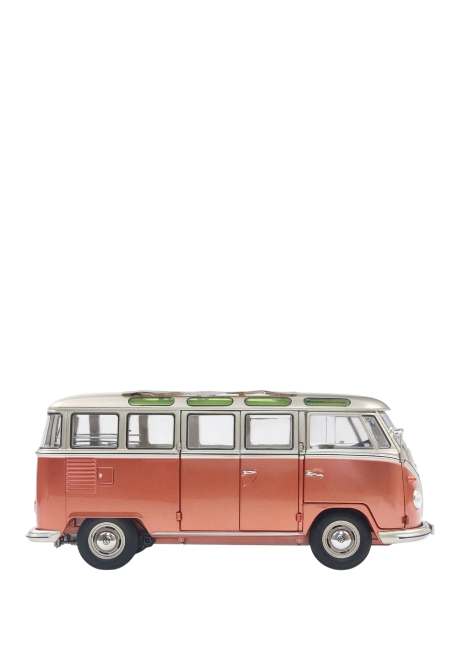 1:18 1962 Volkswagen T1 Samba Diecast Metal Minyatür Model Araba