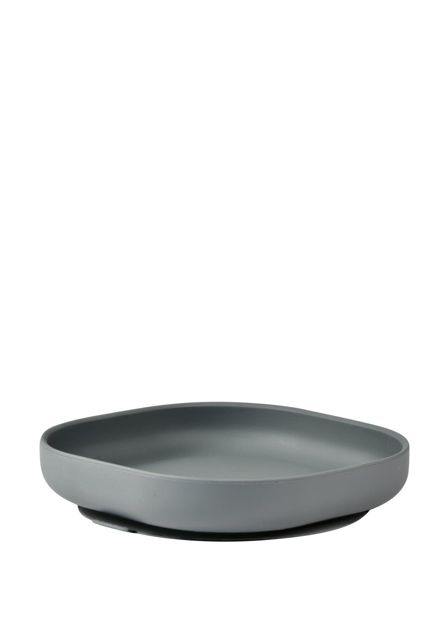 Mineral Grey Vakumlu Silikon Çocuk Tabağı