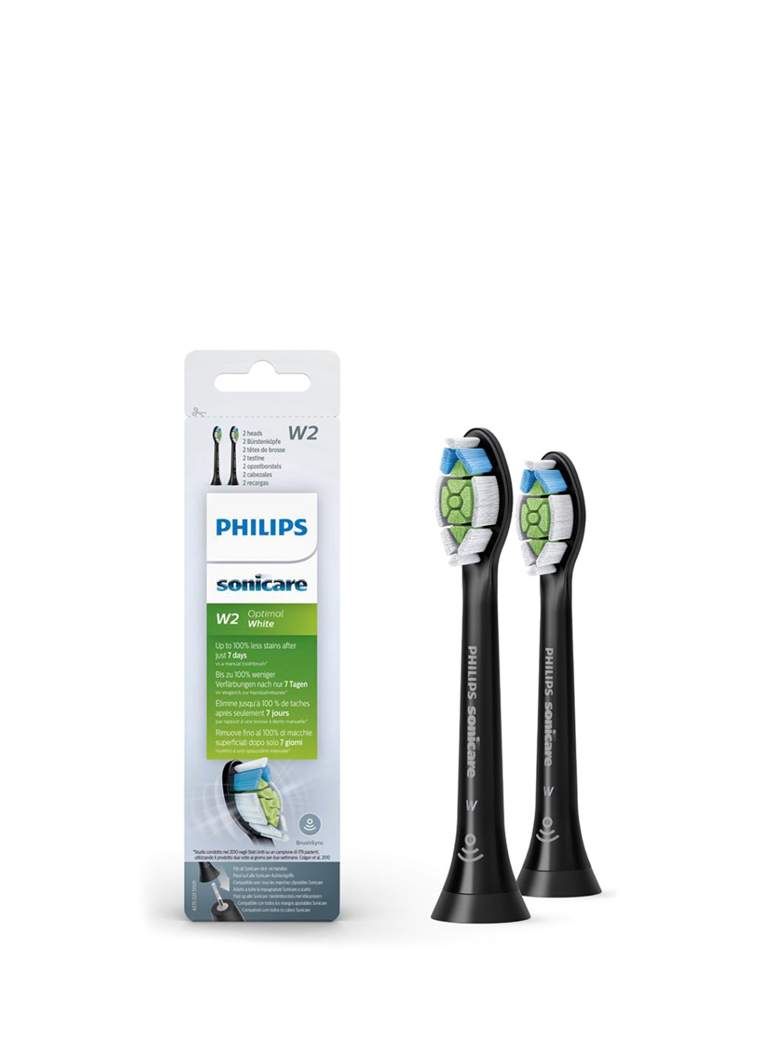 Sonicare HX6062/13 Optimal White Sonic  2'li Siyah Şarjlı Diş Fırçası Yedek Başlıkları