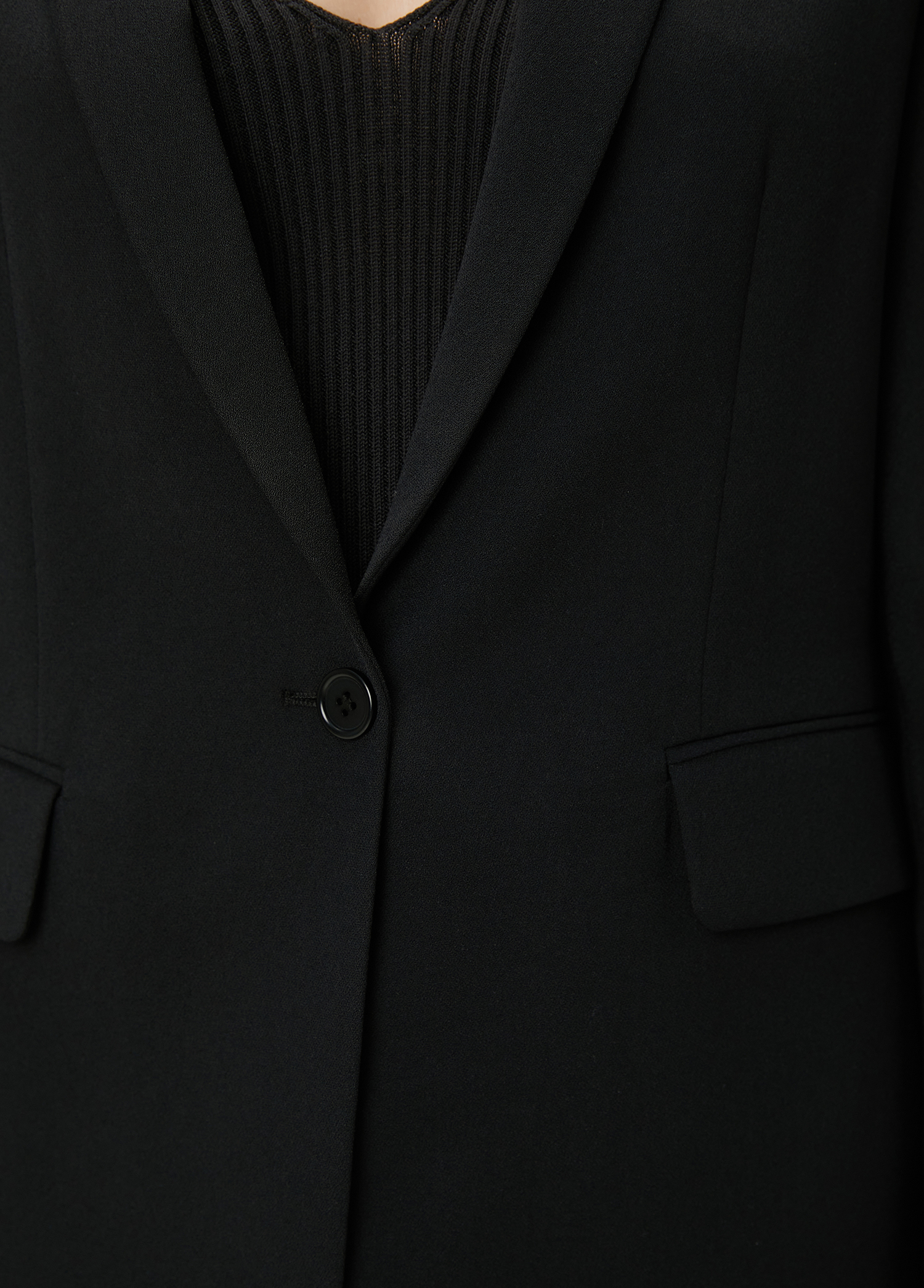 Siyah Krep Blazer_4