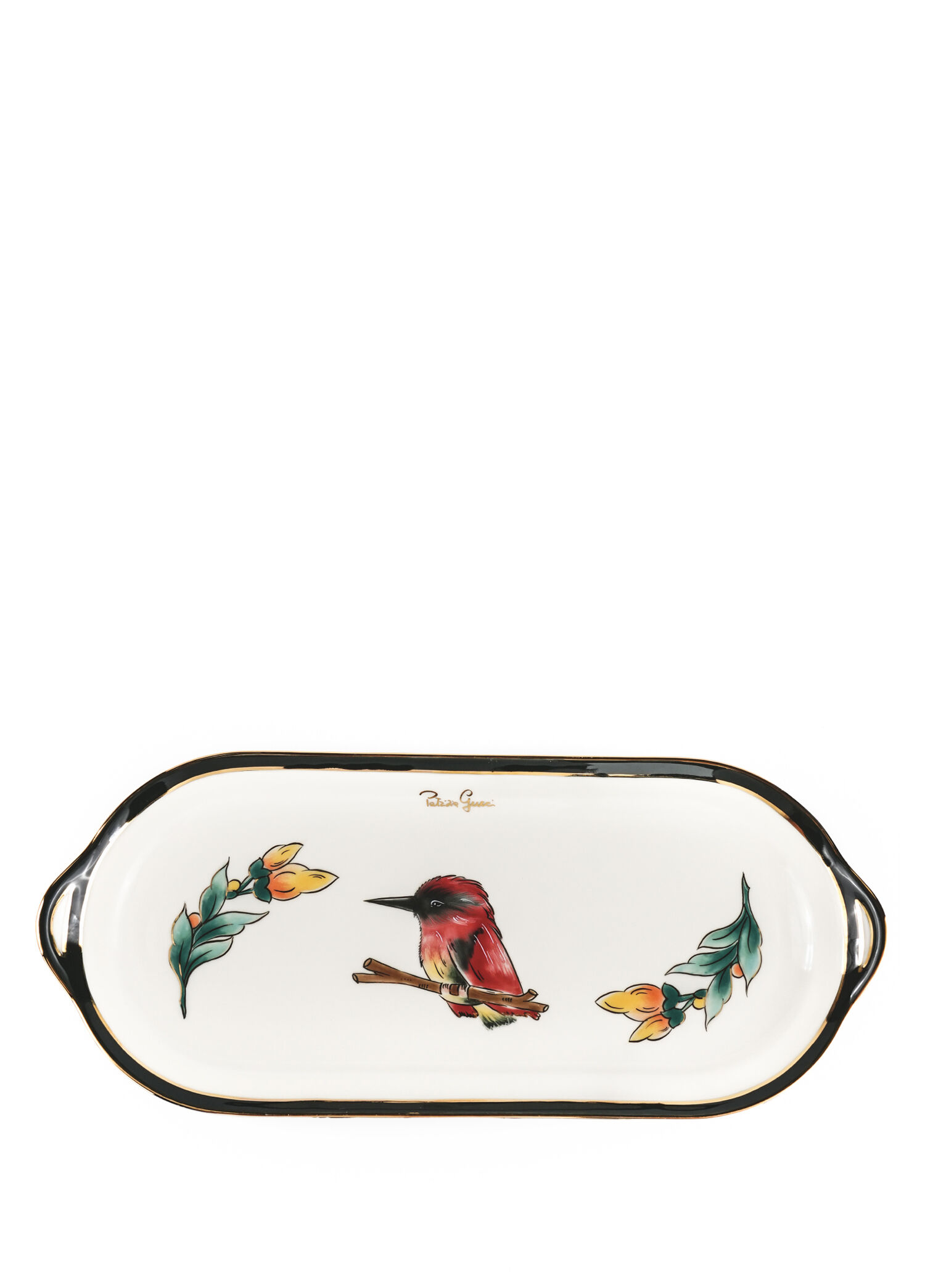 P Zsolnay Patrizia Gucci Domani Porselen Sandvic Servis Tabak 38 Cm