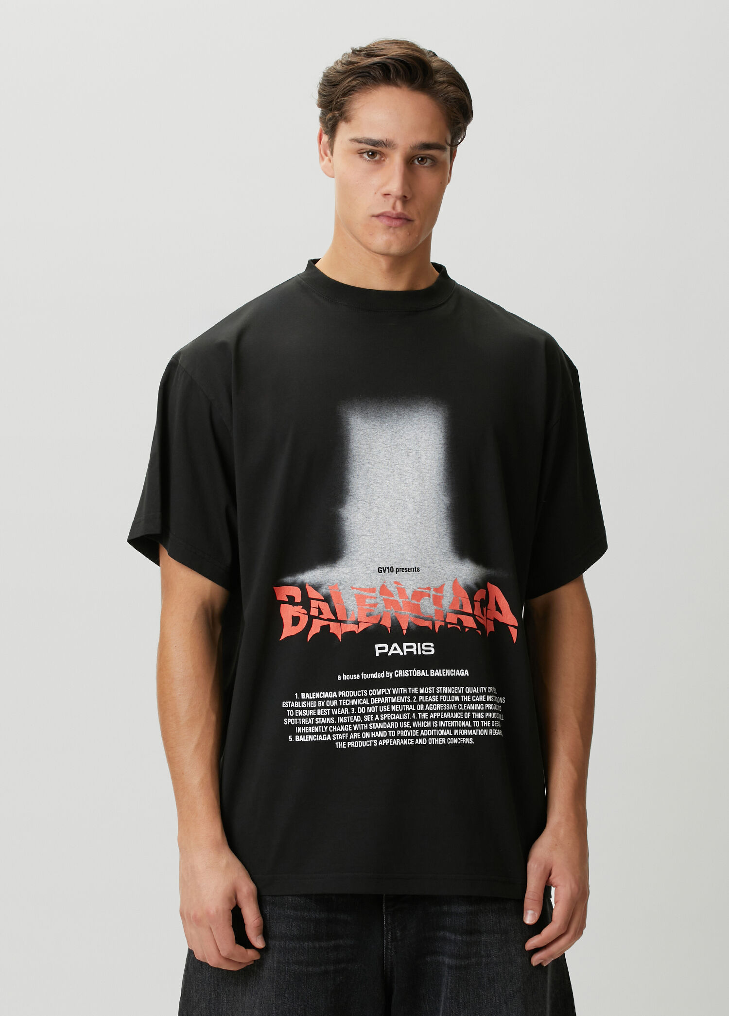 Balenciaga Siyah Erkek Siyah Oversized T-shirt 2011182 | Beymen