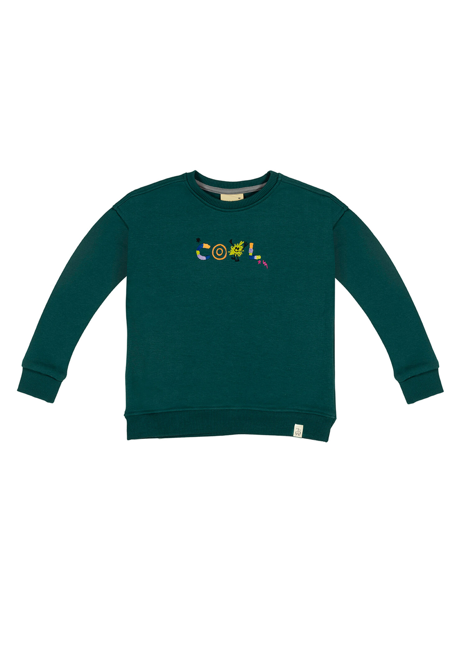Cool Nakışlı Yeşil Uzun Kollu Erkek Çocuk Sweatshirt