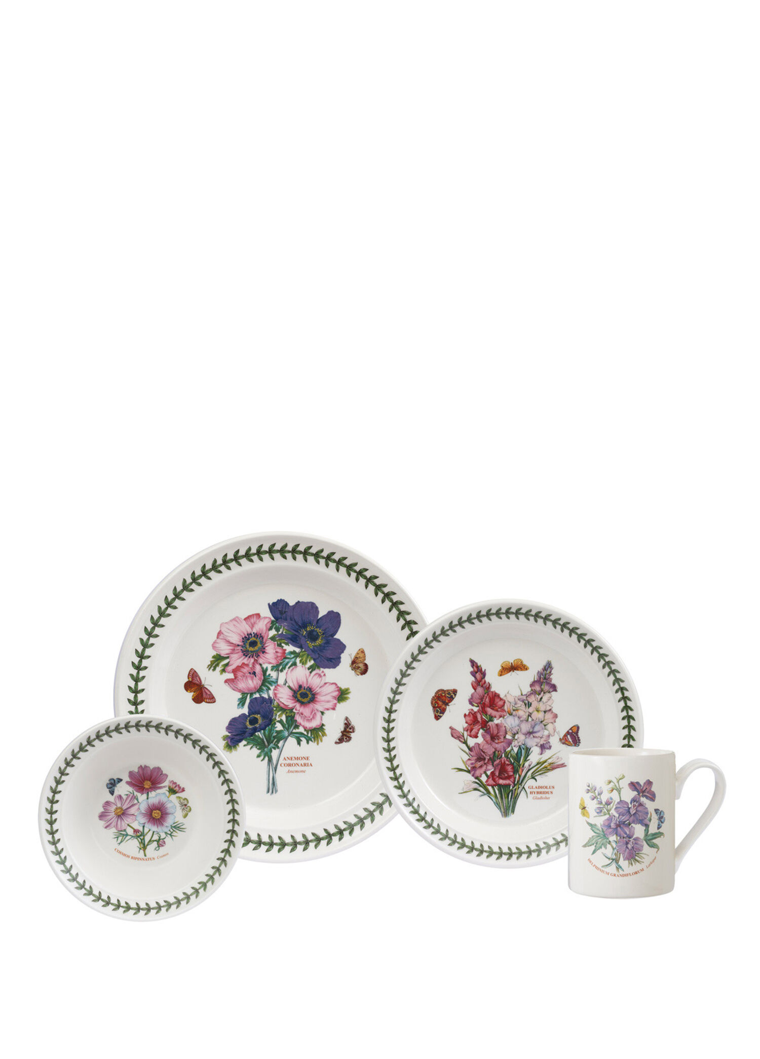 P Portmeirion Set C Botanic Garden Desenli Seramik 4 Parca Yemek Takimi