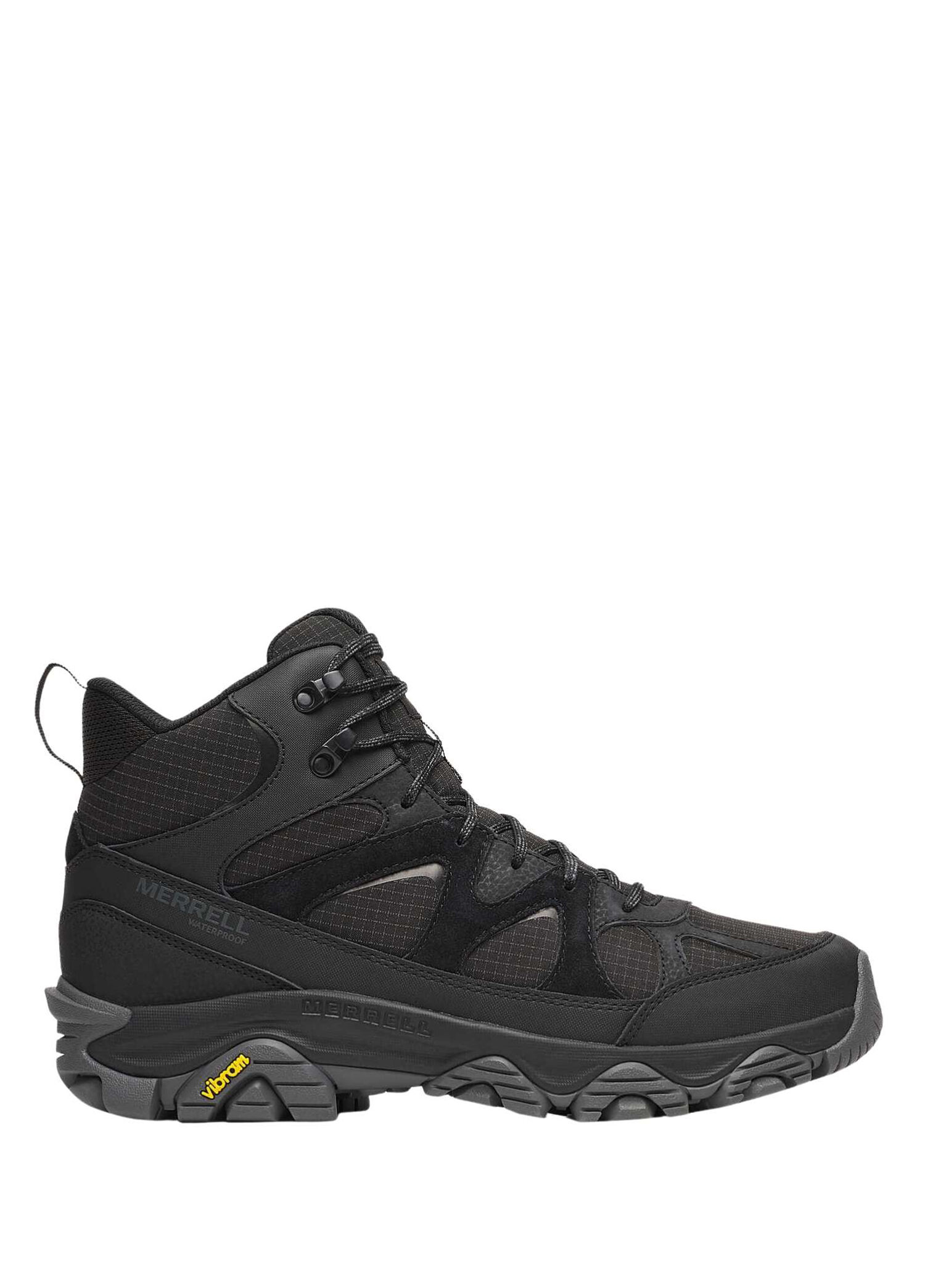 P Merrell Thermo Snow Grip Mid Waterproof Black Mens Outdoor Boots