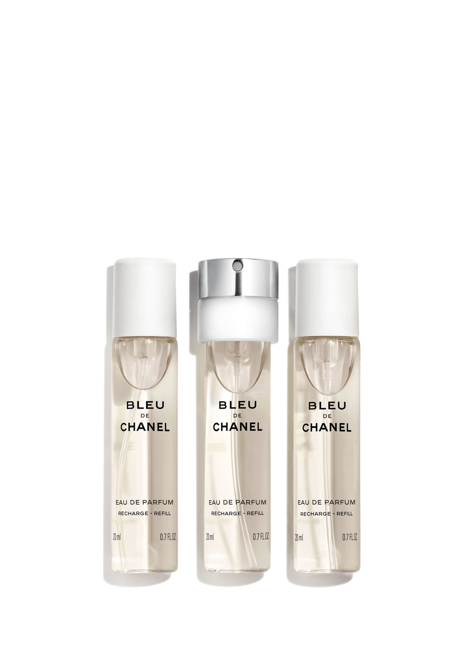 BLEU DE CHANEL パルファム ツイストアンドスプレー 2本セット CHANEL - Bleu De Chanel Twist Spray Refill Set EDP -