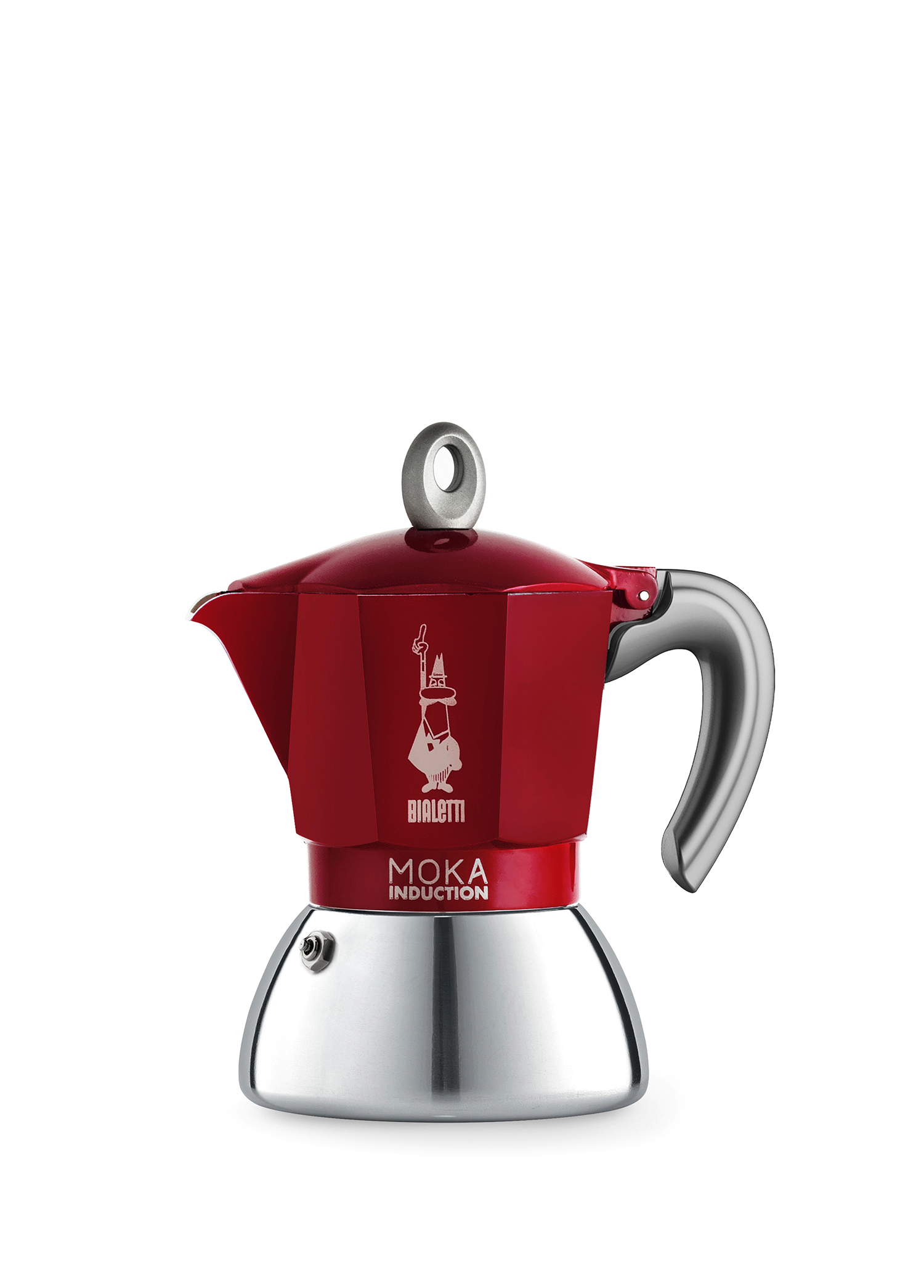 İndüksiyon Kırmızı 2 Cup Moka Pot