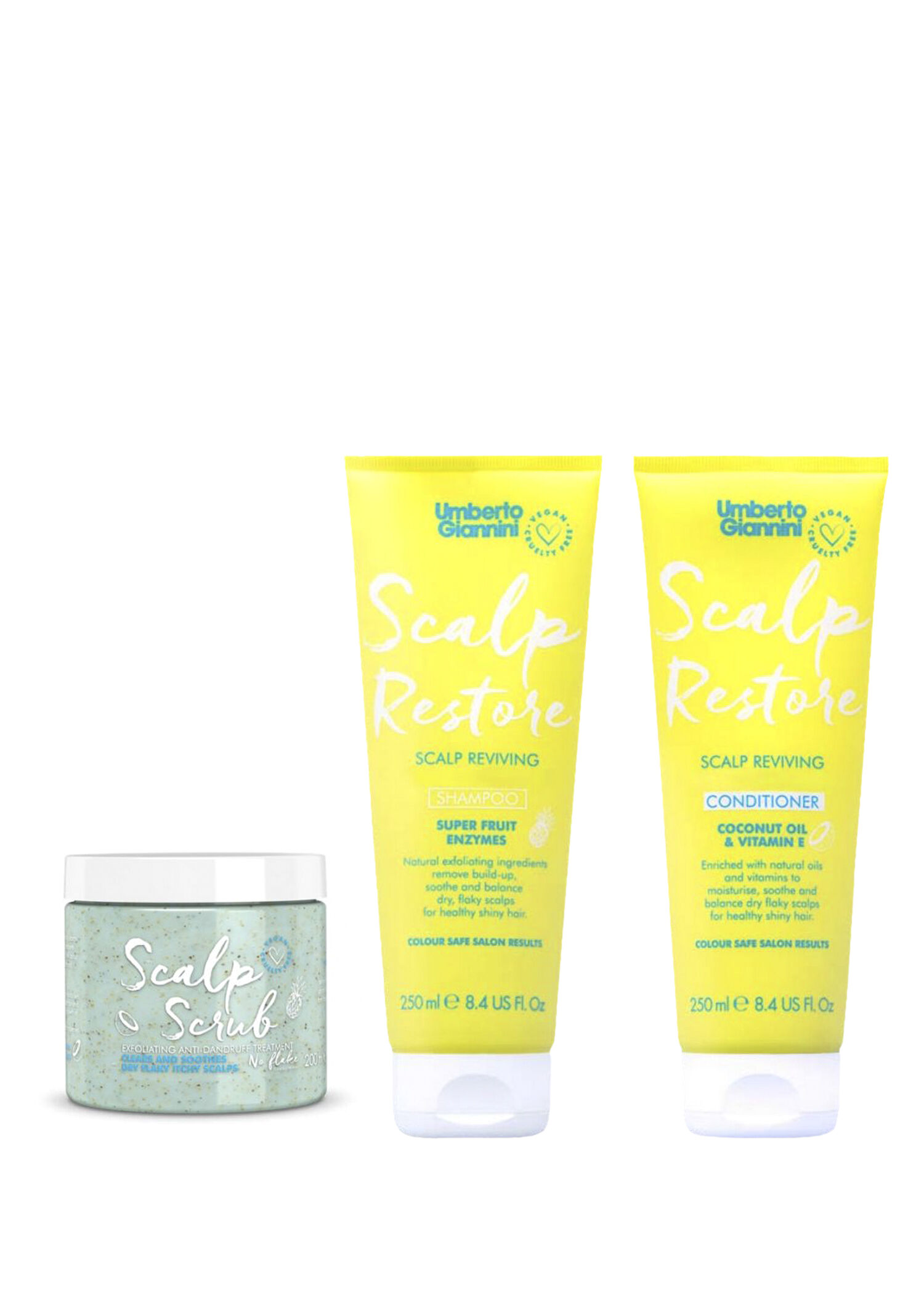 Scalp Restore Arındırıcı Şampuan + Saç Kremi + Saç Derisi Peeling'i 3'lü Bakım Seti
