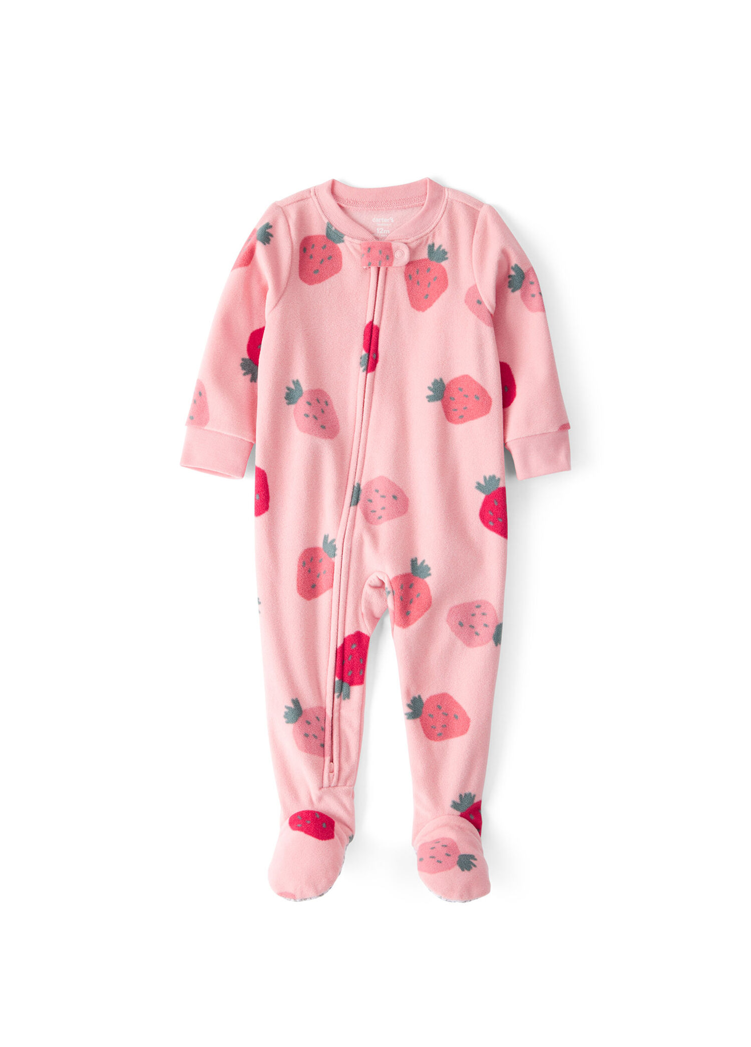 Pembe Polar Uzun Kollu Kız Çocuk Patikli Tulum