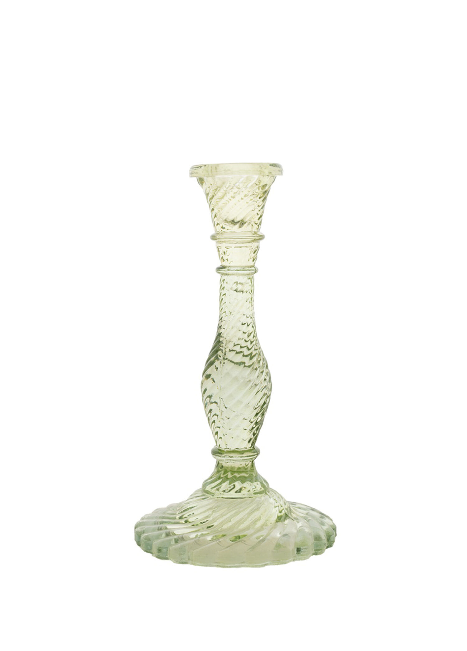 Açık Yeşil Cam Mumluk 23x12 cm