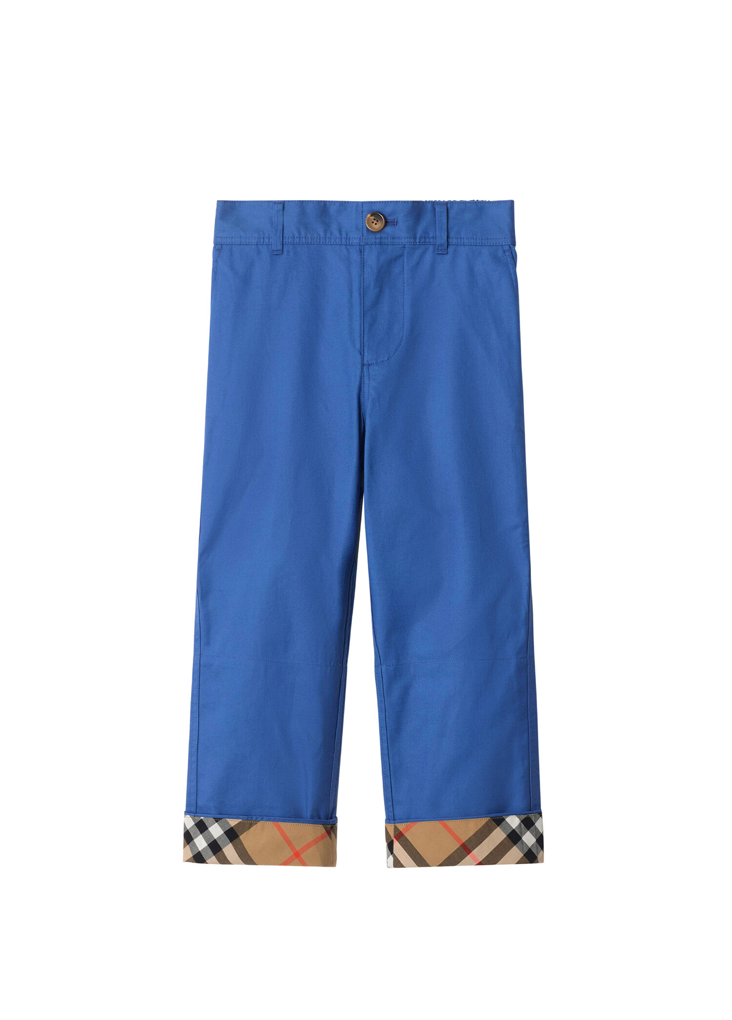 Sheldon Check Mavi Düz Paça Unisex Çocuk Pantolon