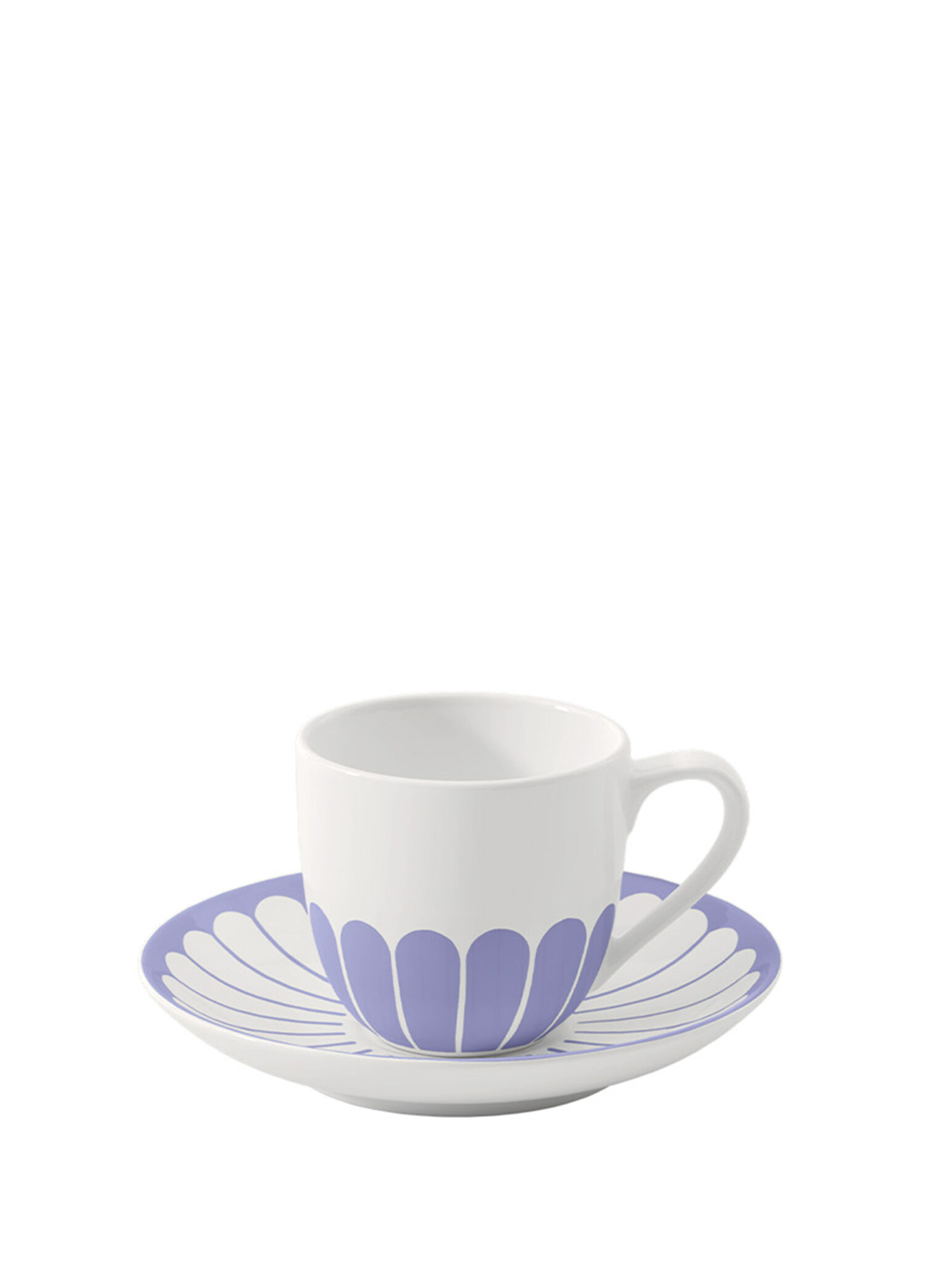 Fleur Bleu Mavi Porselen Türk Kahvesi Fincanı ve Tabağı
