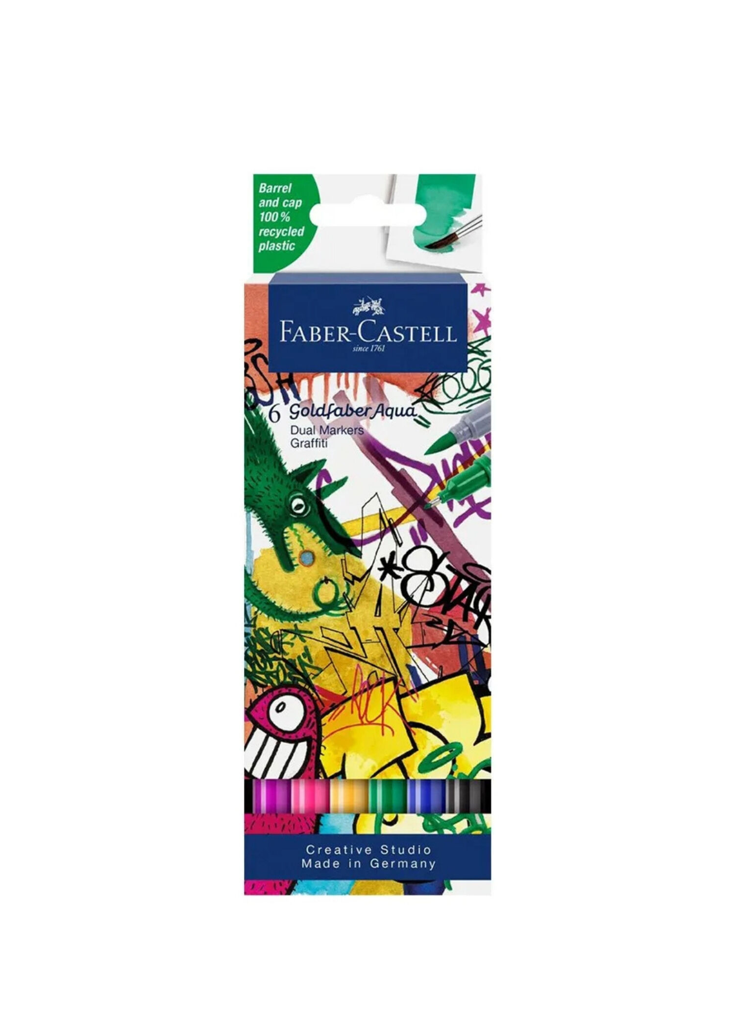 Goldfaber Aqua Çift Uçlu 6'lı Graffiti Markör Kaligrafi Seti