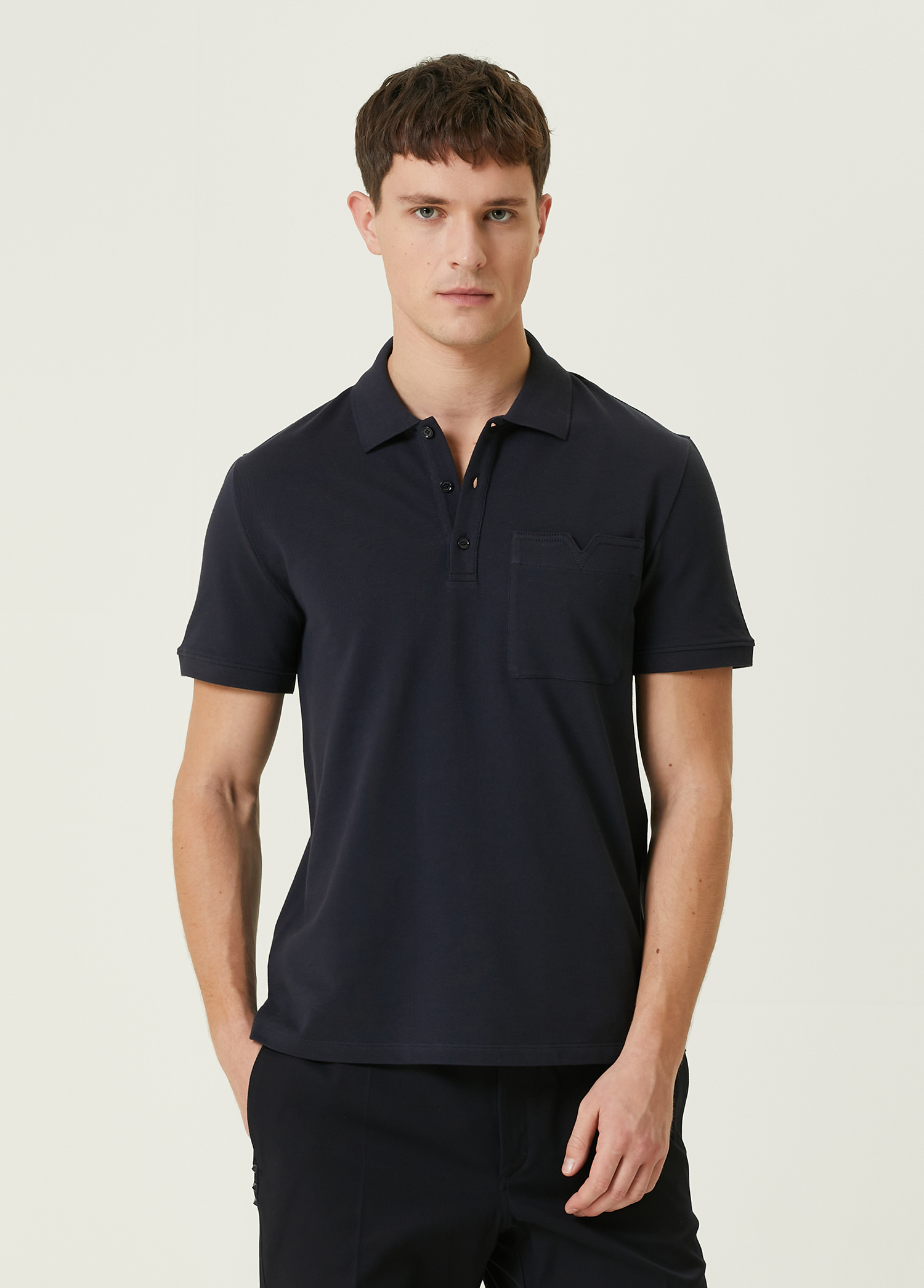 Lacivert Polo Yaka T-shirt