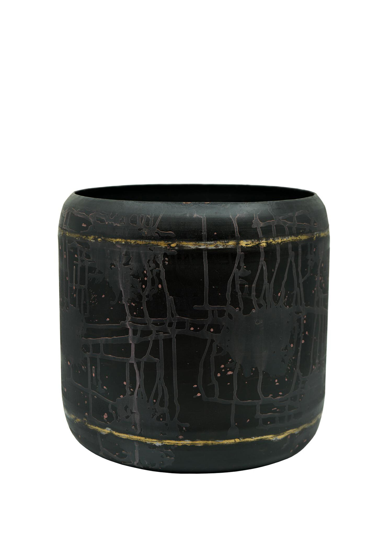 Arwin Siyah Metal Saksı 33x30 cm