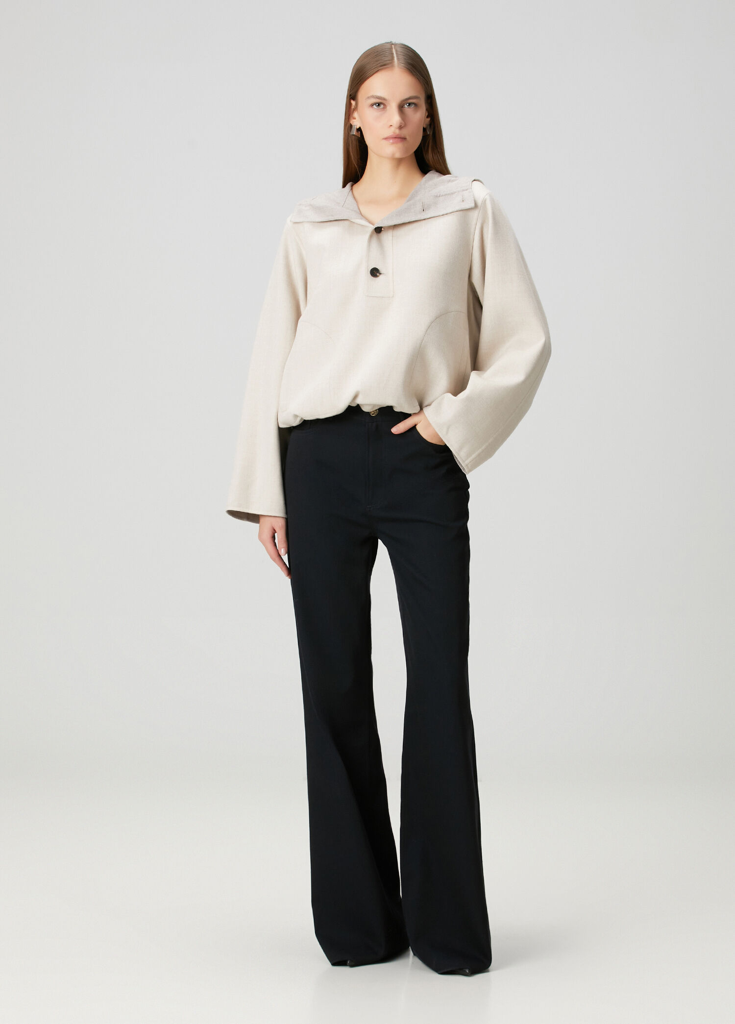 Wide Leg Yün Pantolon