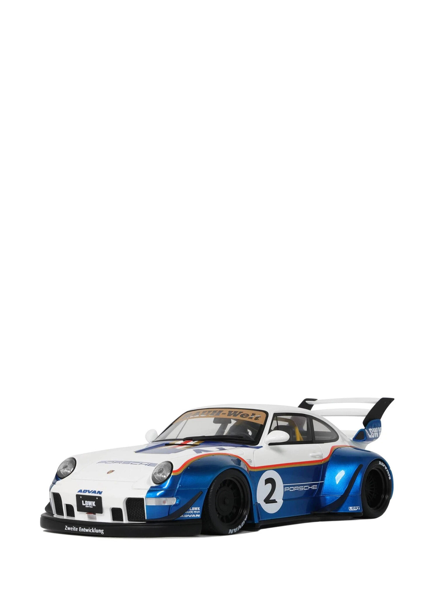 1:18 2004 Porsche 911 993 RWB Liberty Walk #2 Racing Model Araba