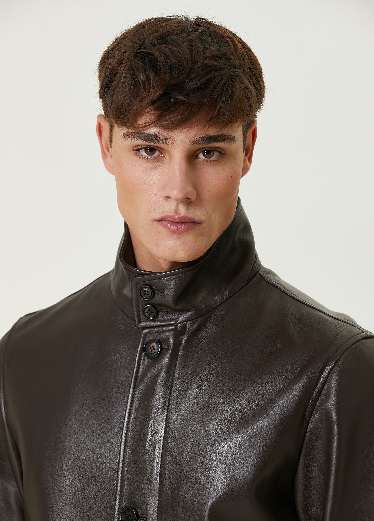 Dunhill - Brown Leather Coat