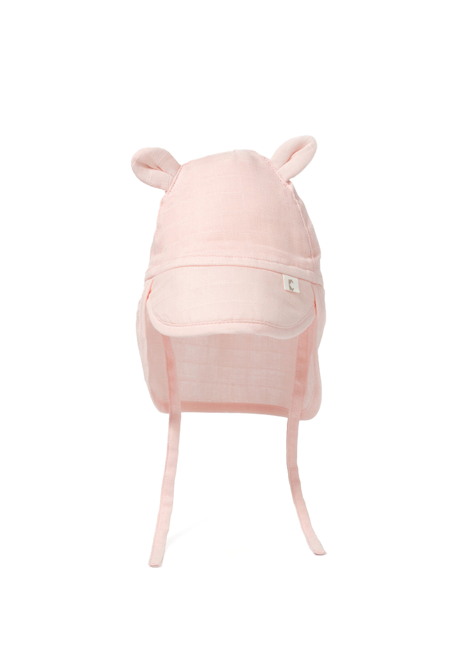 Müslin Ense Korumalı Innocent Pink Bebek Şapka