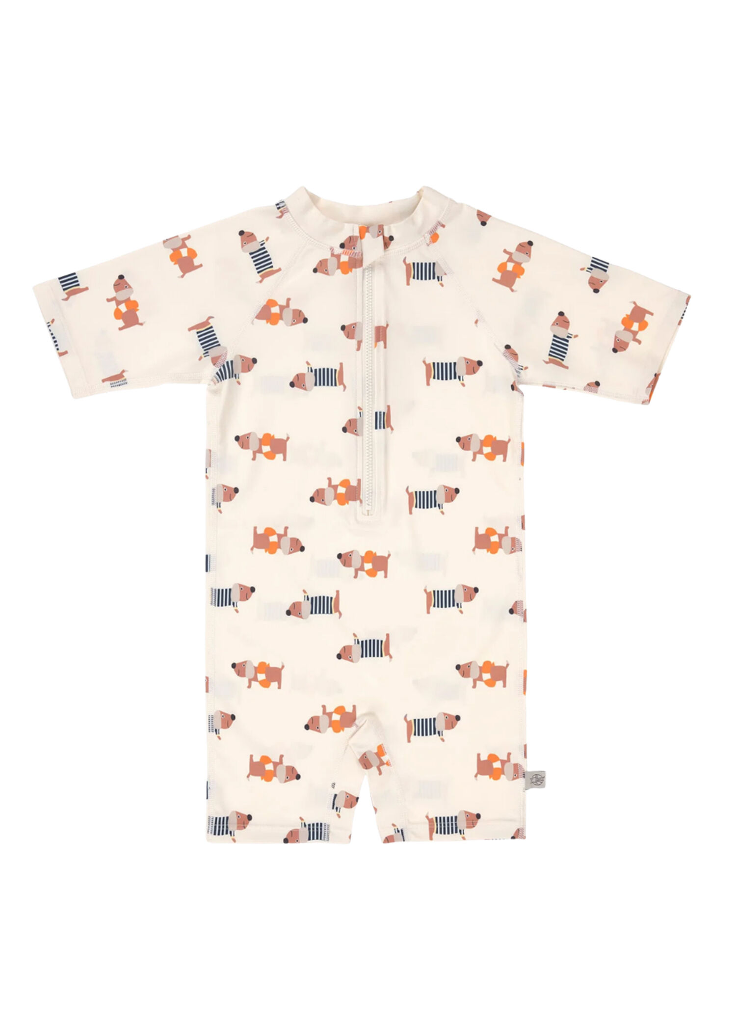 Beach Dog Orange Dark Sea UV Korumalı Kız Bebek Mayo