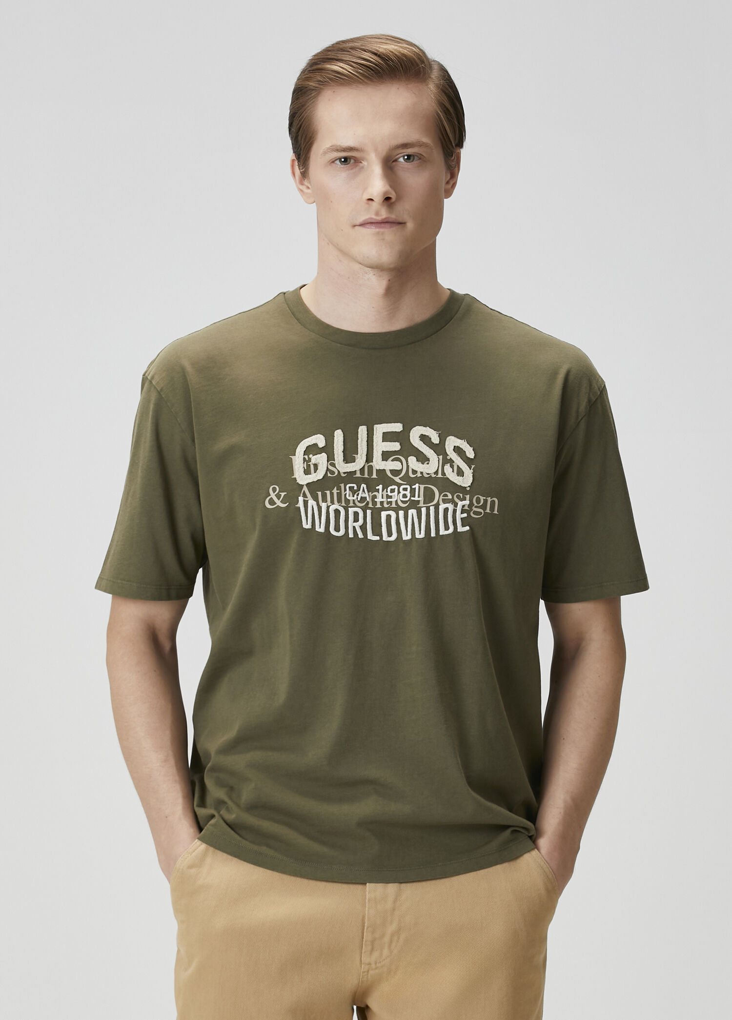 Worldwide 98 Yeşil Logo Baskılı T-shirt