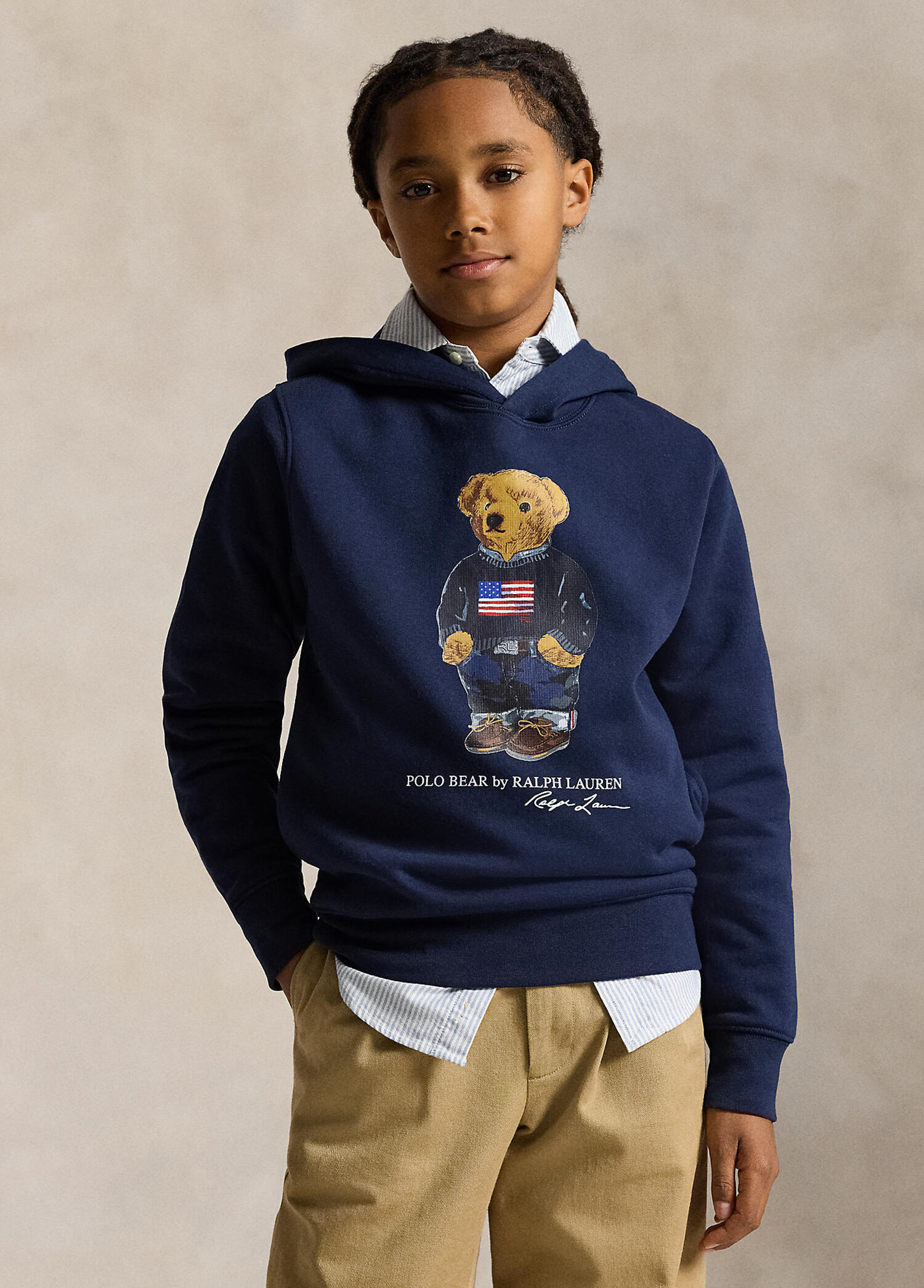 Lacivert Kapüşonlu Erkek Çocuk Sweatshirt