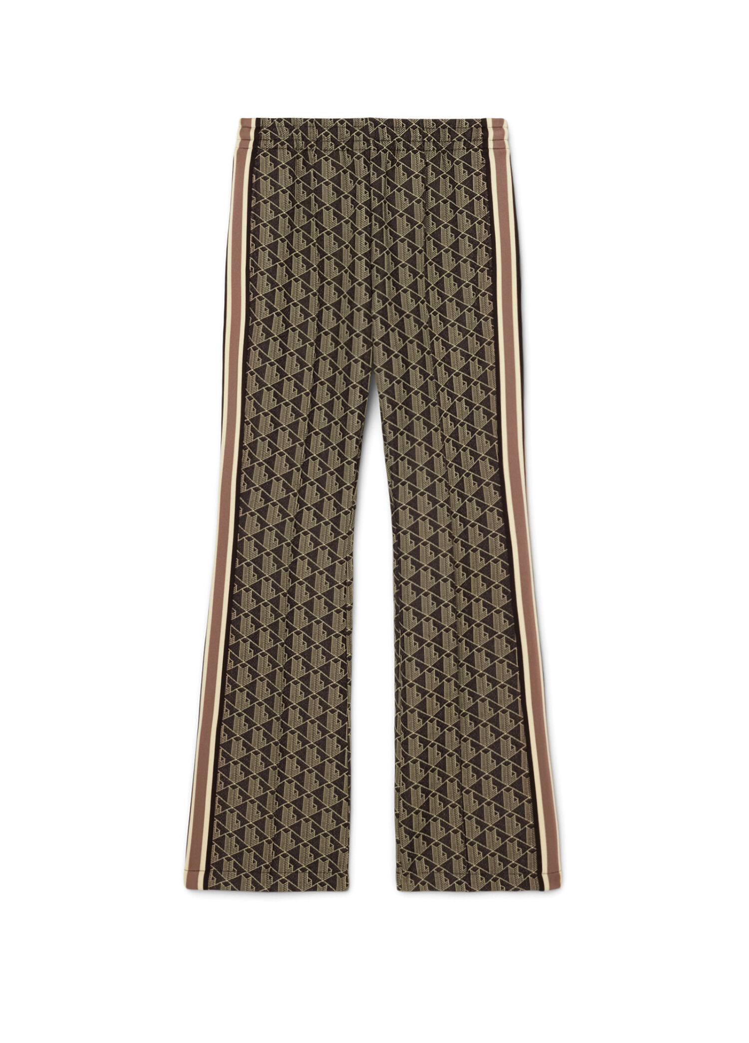 Kahverengi Monogram Flare Fit Kadın Eşofman Altı