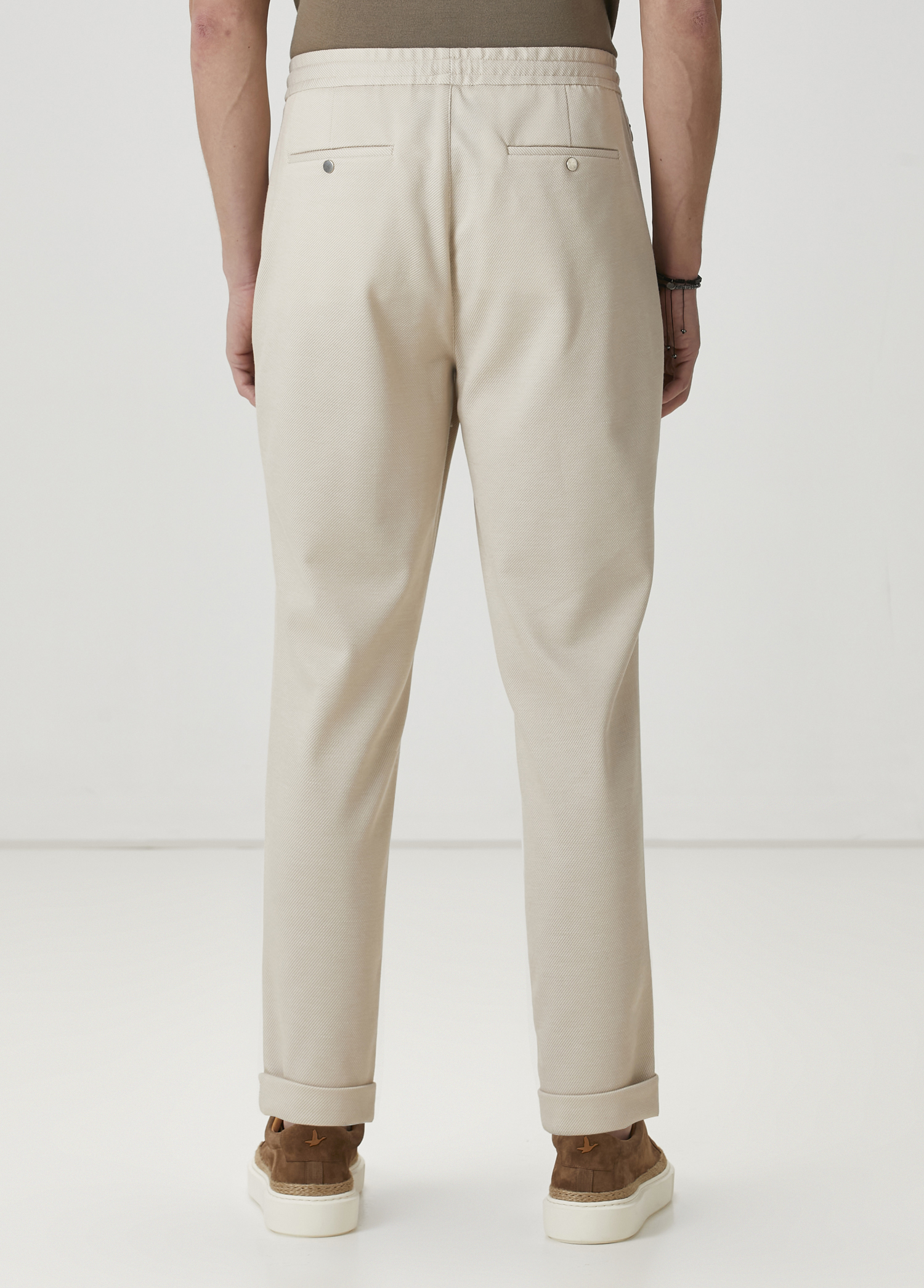 Bej Dokulu Spor Pantolon_2