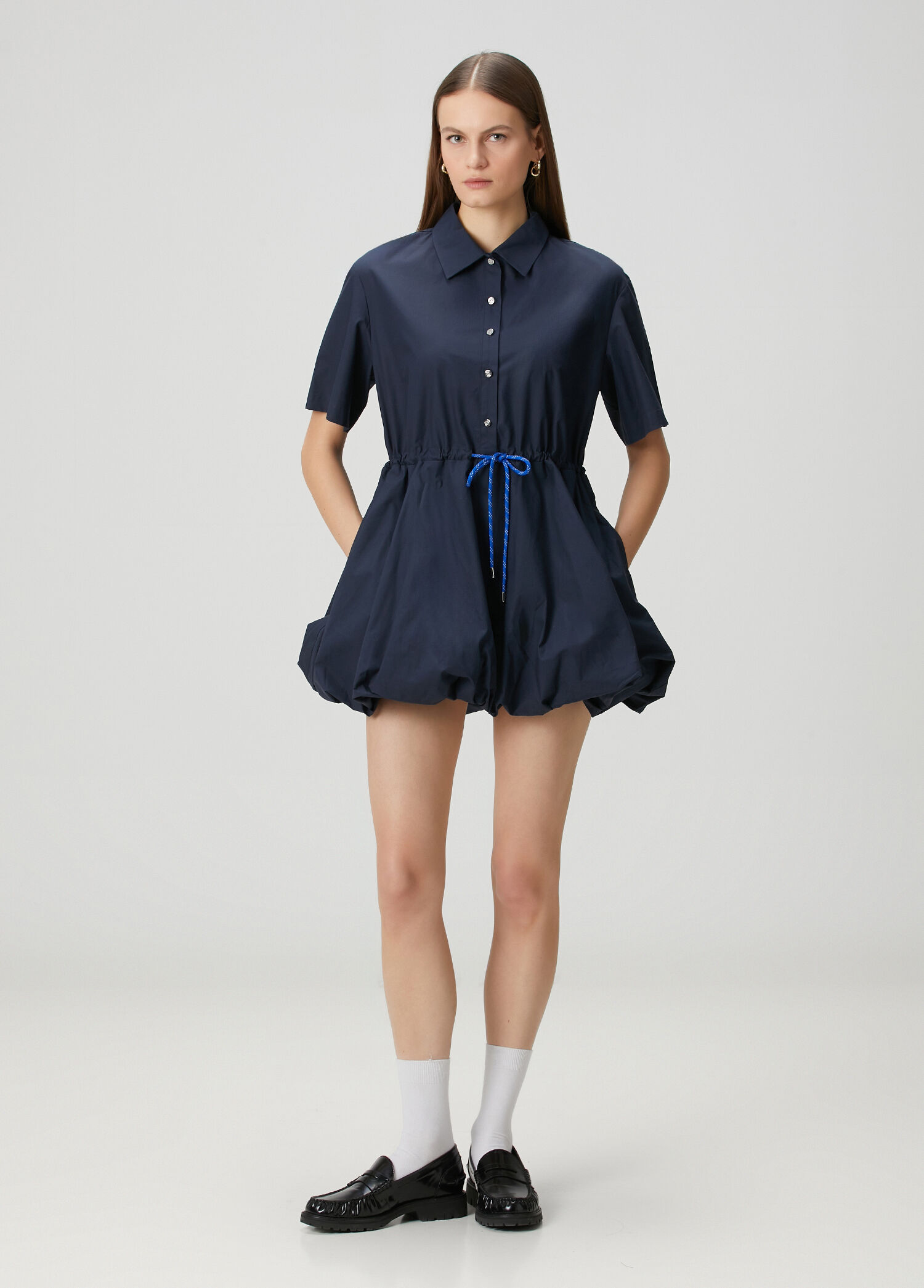 Romimita Lacivert Mini Elbise