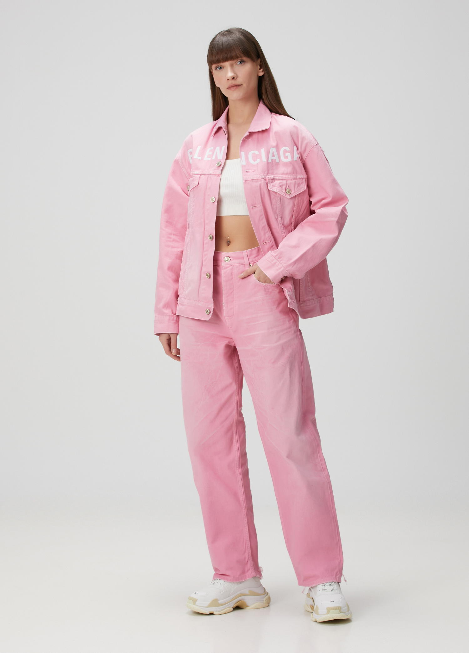 ジャケット BALENCIAGA PINK COTTON DENIM JACKET Balenciaga | Jackets & Coats | Pink Denim Balenciaga Jacket