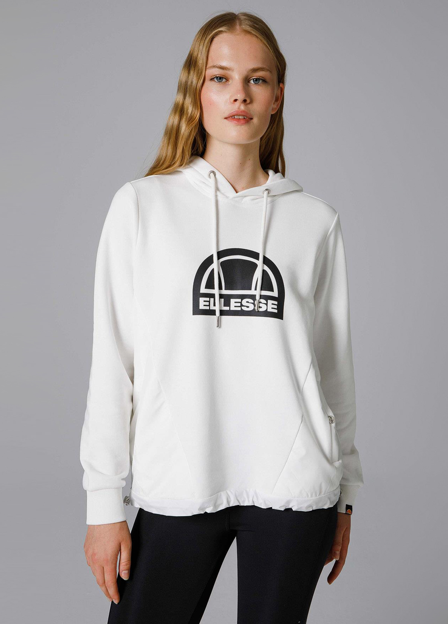 Kırık Beyaz Kapüşonlu Kadın Sweatshirt