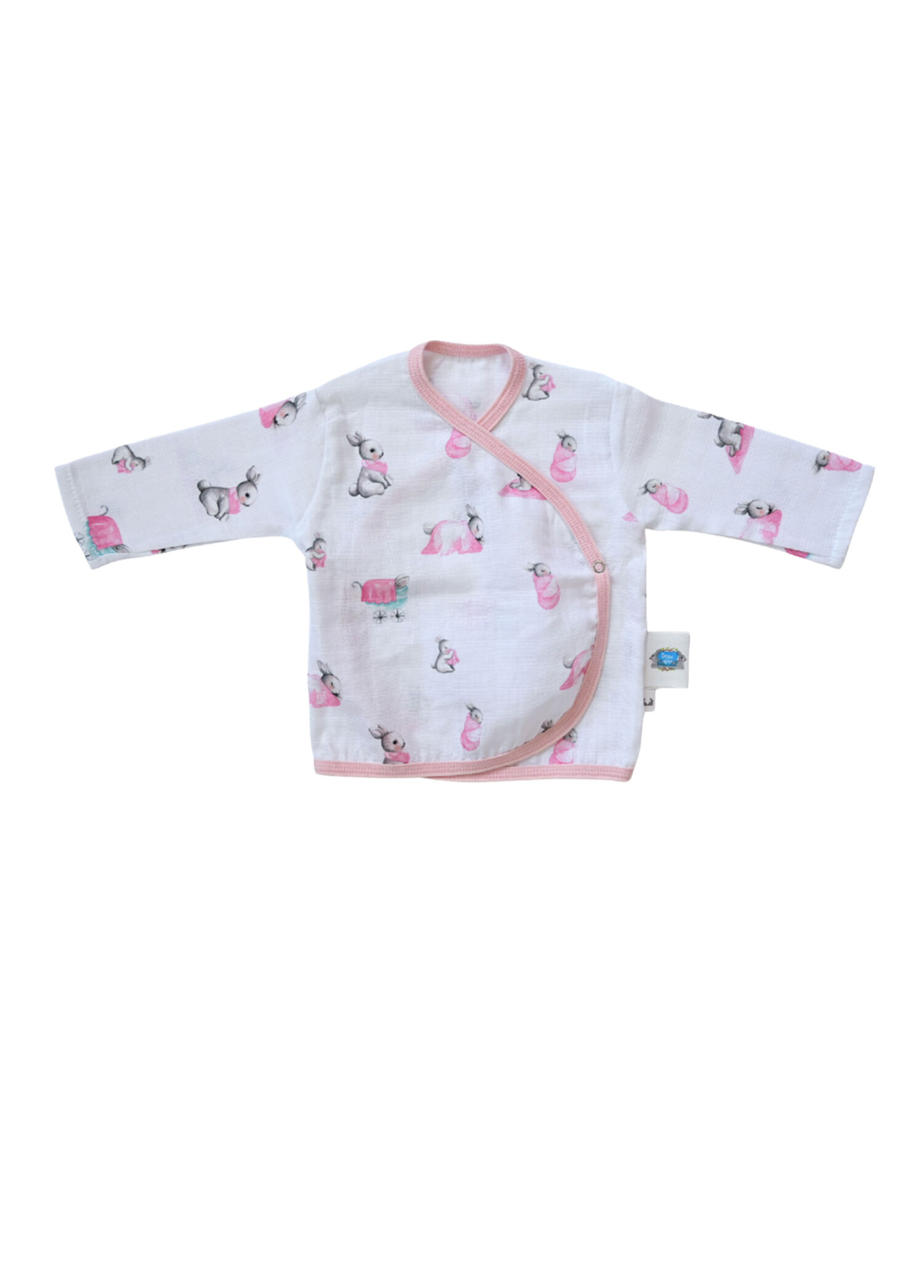 Bebe Lapin Rose Müslin Kız Bebek Kimono Hırka