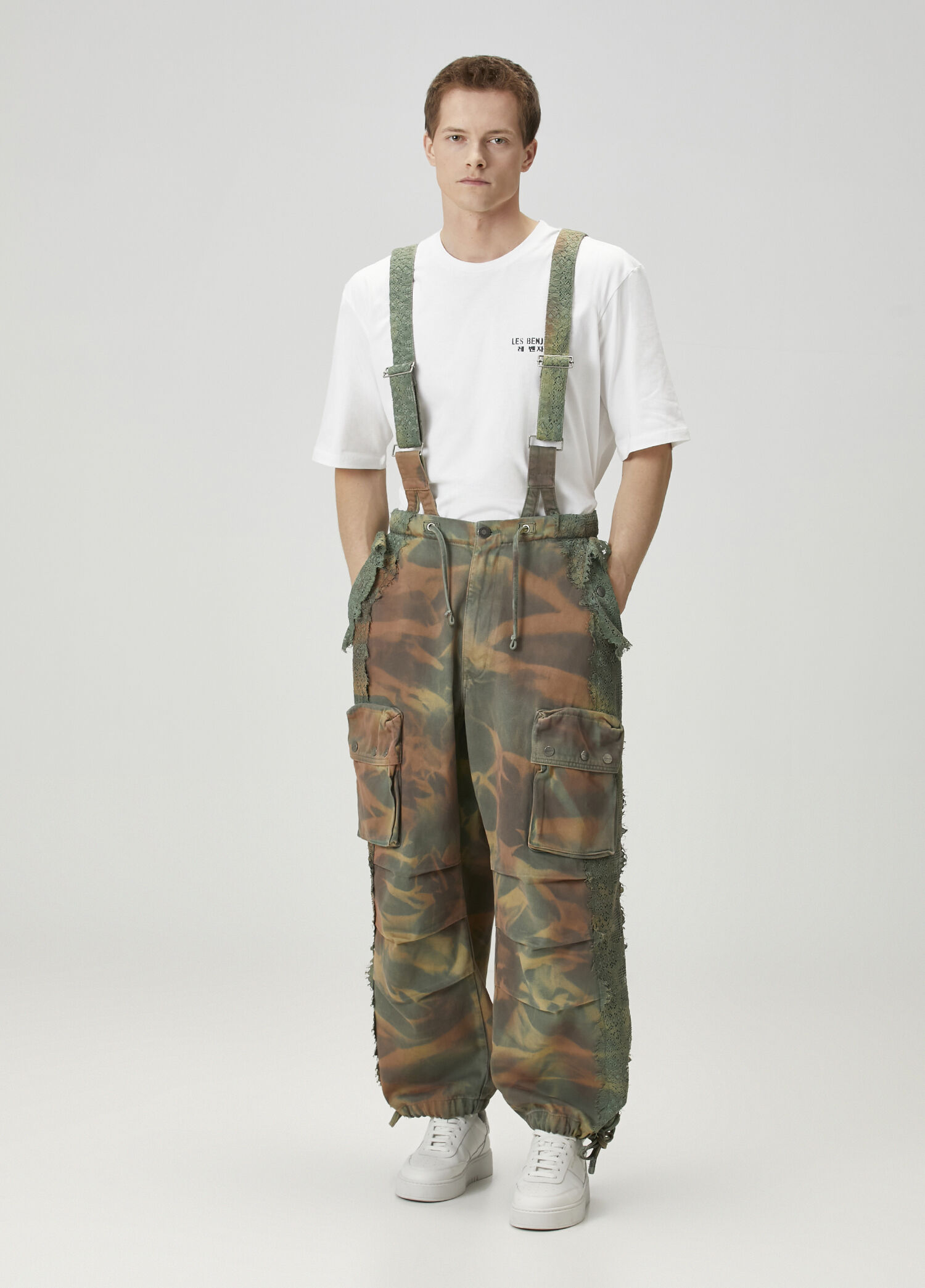 Haki Kamuflaj Desenli Utility Pantolon